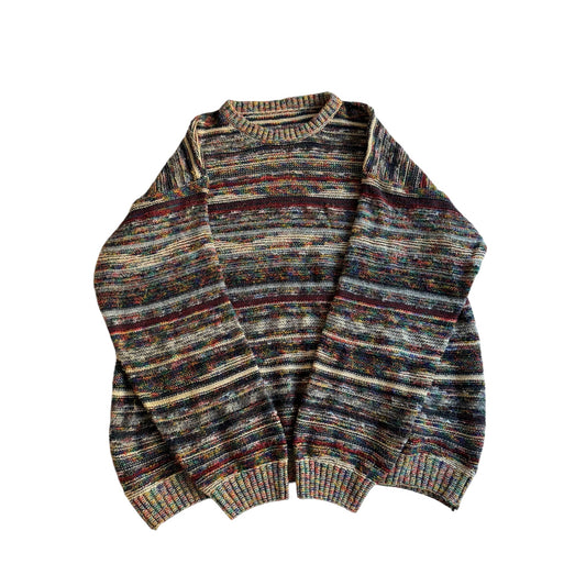🧶 Pulover Vintage Structured / Tricot Structurat (Mărime 52 - L) - anbracaminte