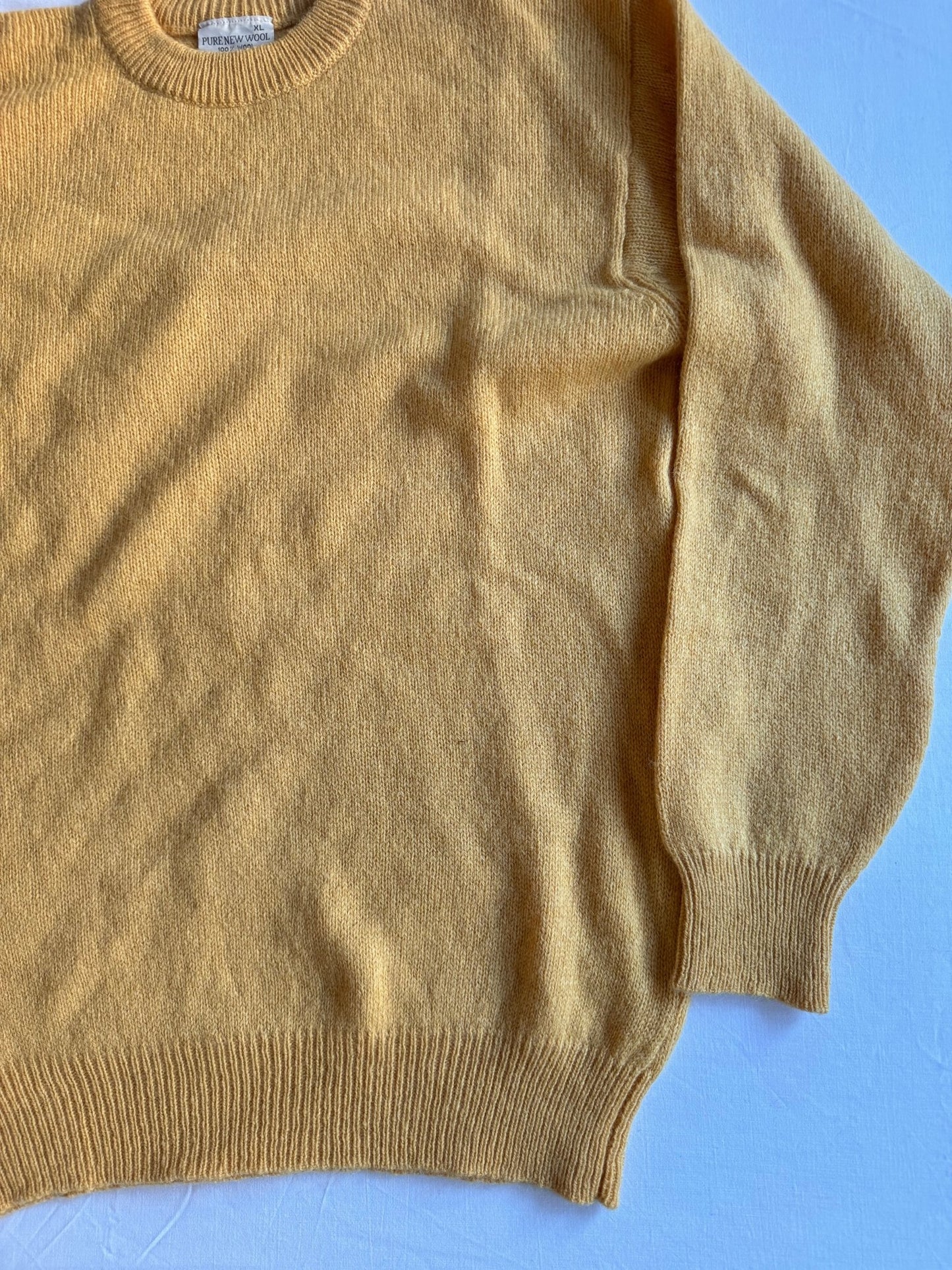 🧶 Pulover Vintage Sunny / Warm Yellow (Mărime XL) - anbracaminte