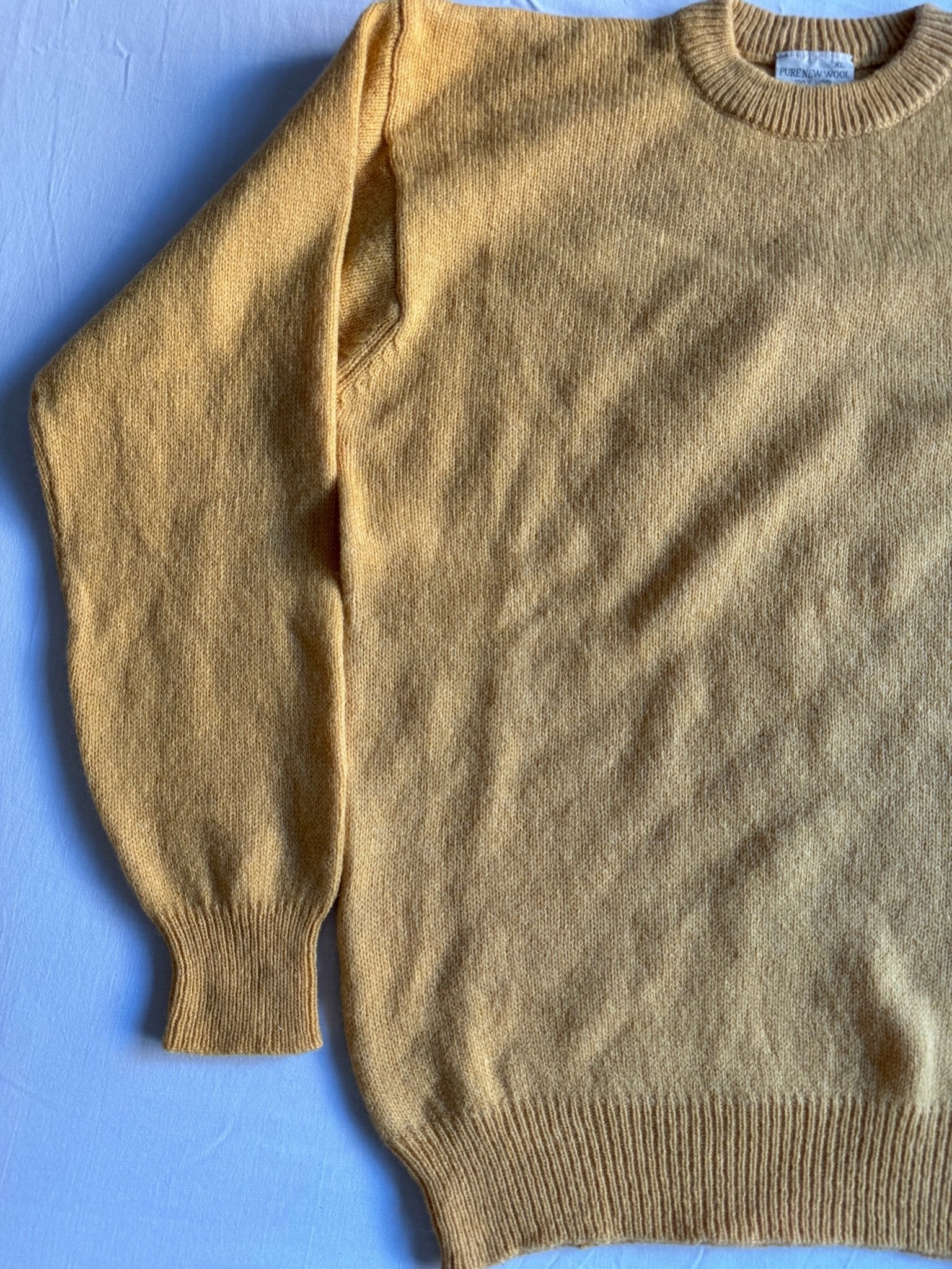 🧶 Pulover Vintage Sunny / Warm Yellow (Mărime XL) - anbracaminte