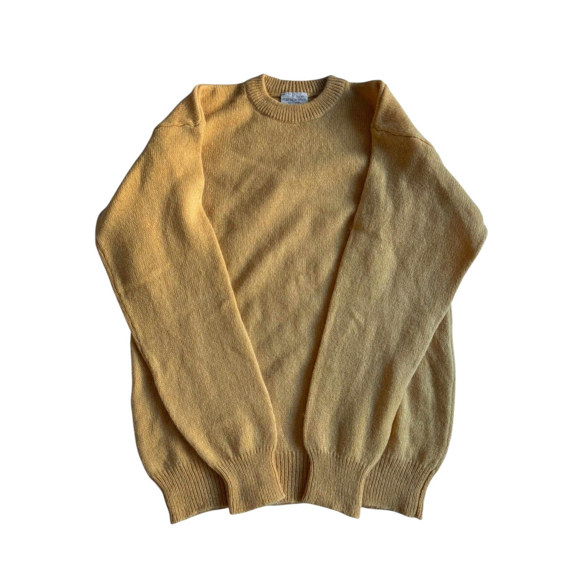 🧶 Pulover Vintage Sunny / Warm Yellow (Mărime XL) - anbracaminte
