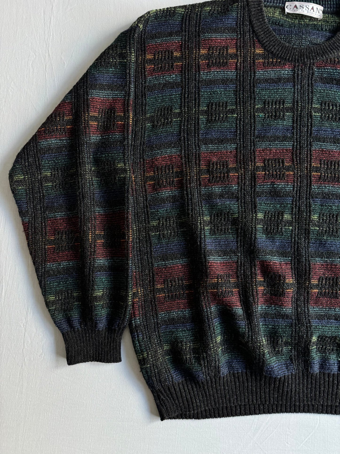 🧶 Pulover Vintage Texturat / Cable Knit (Mărime 48 - M) - anbracaminte