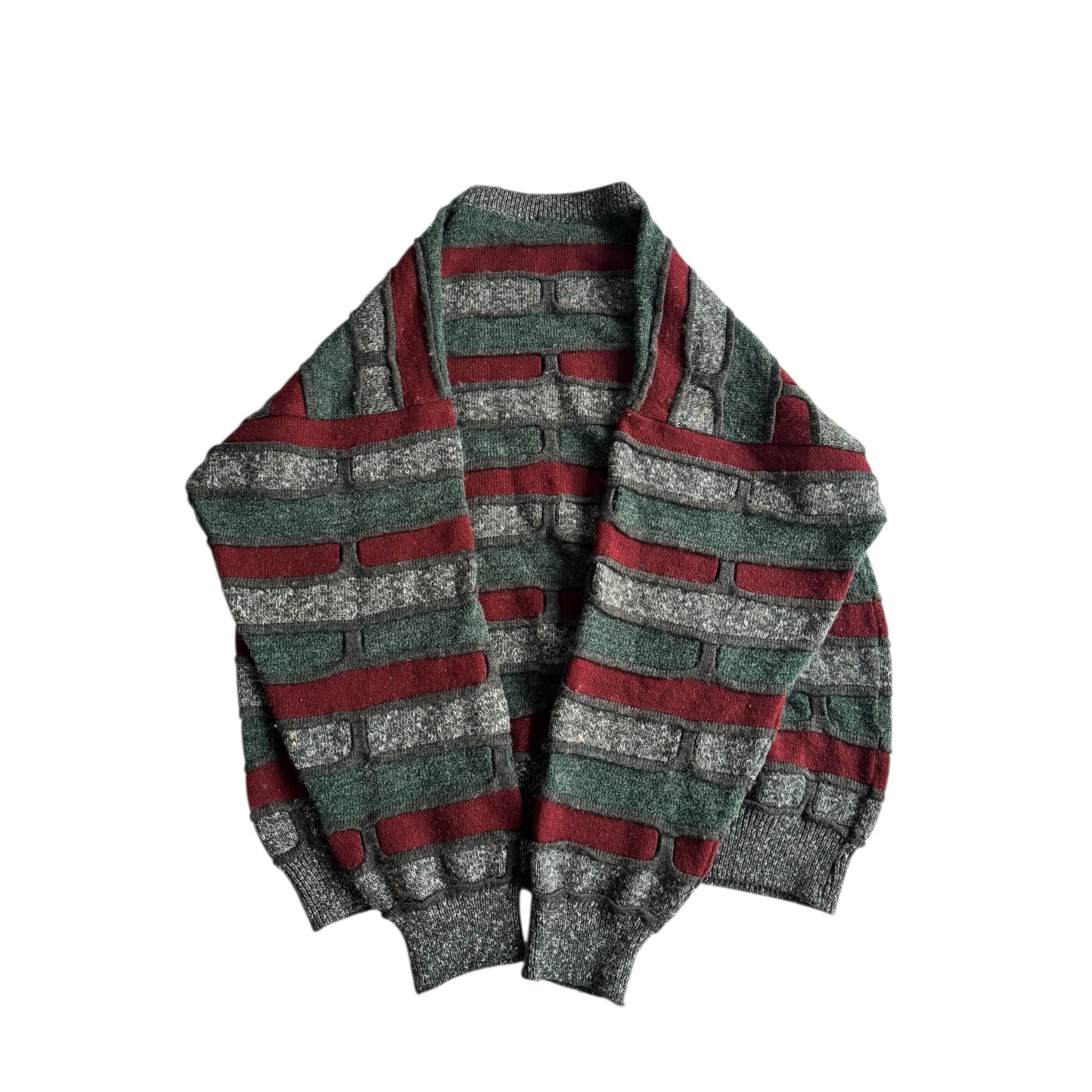 🧶 Pulover Vintage Texturat – Mărime Bărbați L, Boxy Fit - anbracaminte