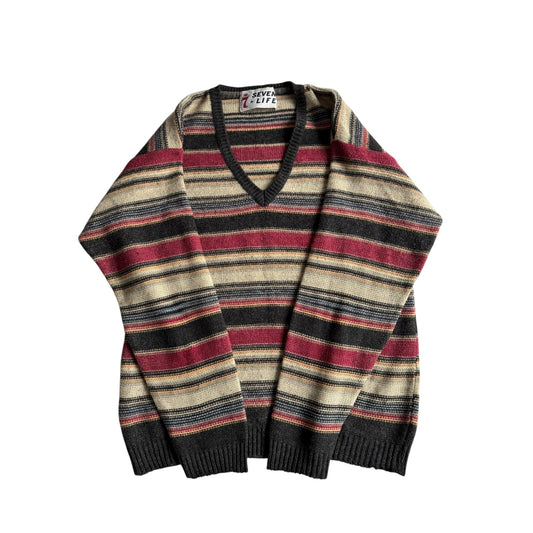 🧶 Pulover Vintage V - Neck Dungi / Tricot (Mărime M) - anbracaminte