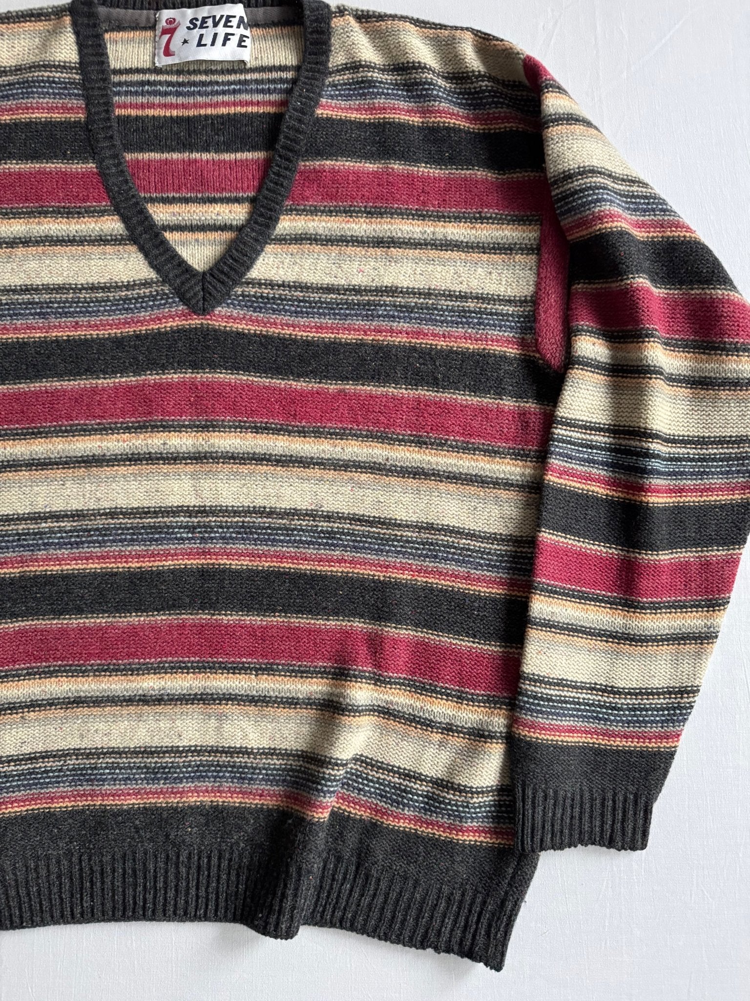 🧶 Pulover Vintage V - Neck Dungi / Tricot (Mărime M) - anbracaminte