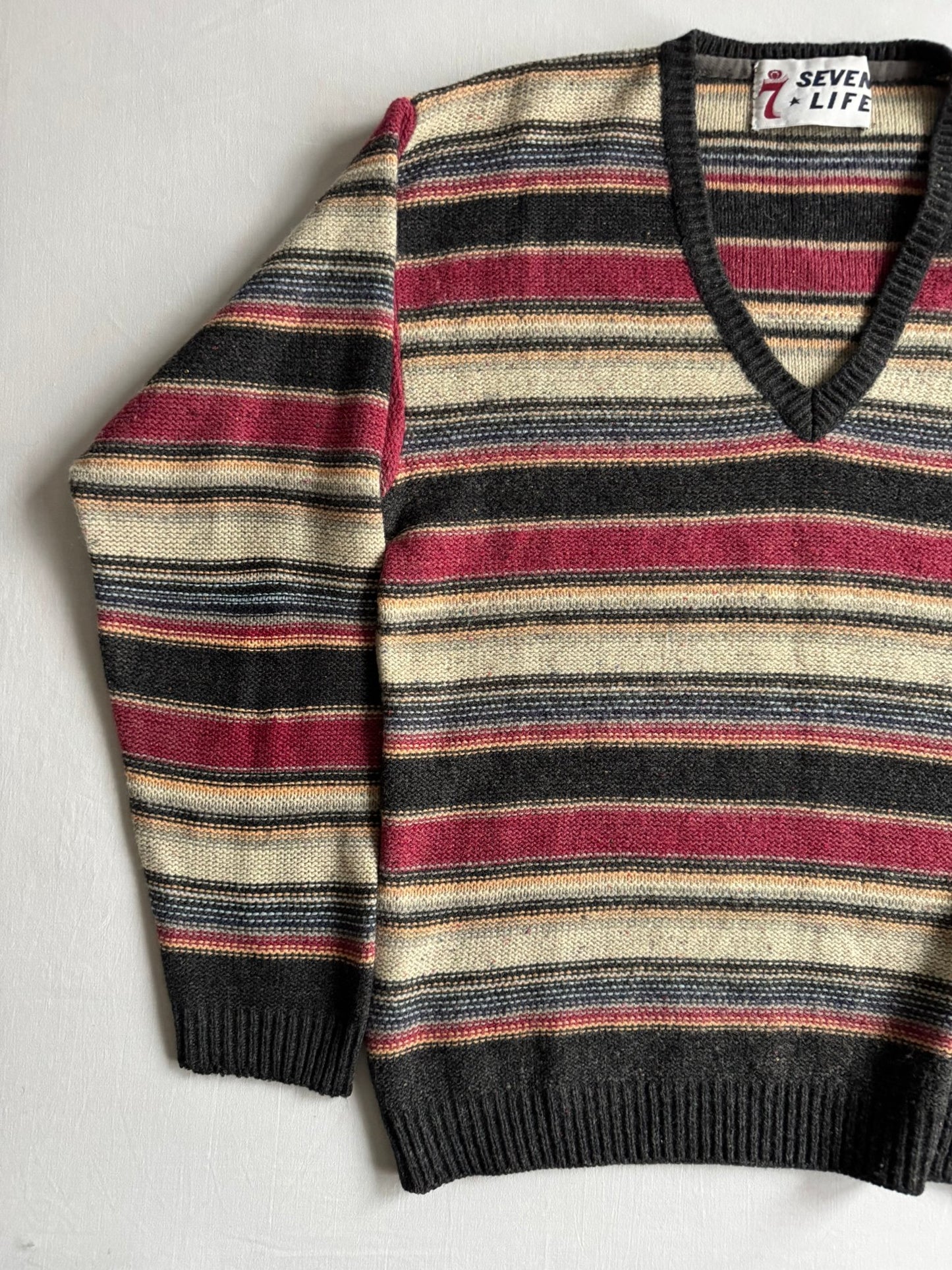 🧶 Pulover Vintage V - Neck Dungi / Tricot (Mărime M) - anbracaminte