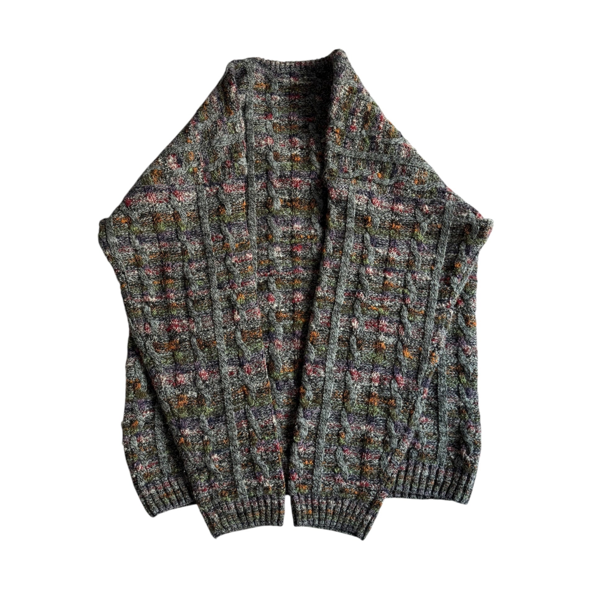 🧶 Pulover Vintage V - Neck Structurat / Wool & Acrylic (Mărime 50 - L) - anbracaminte