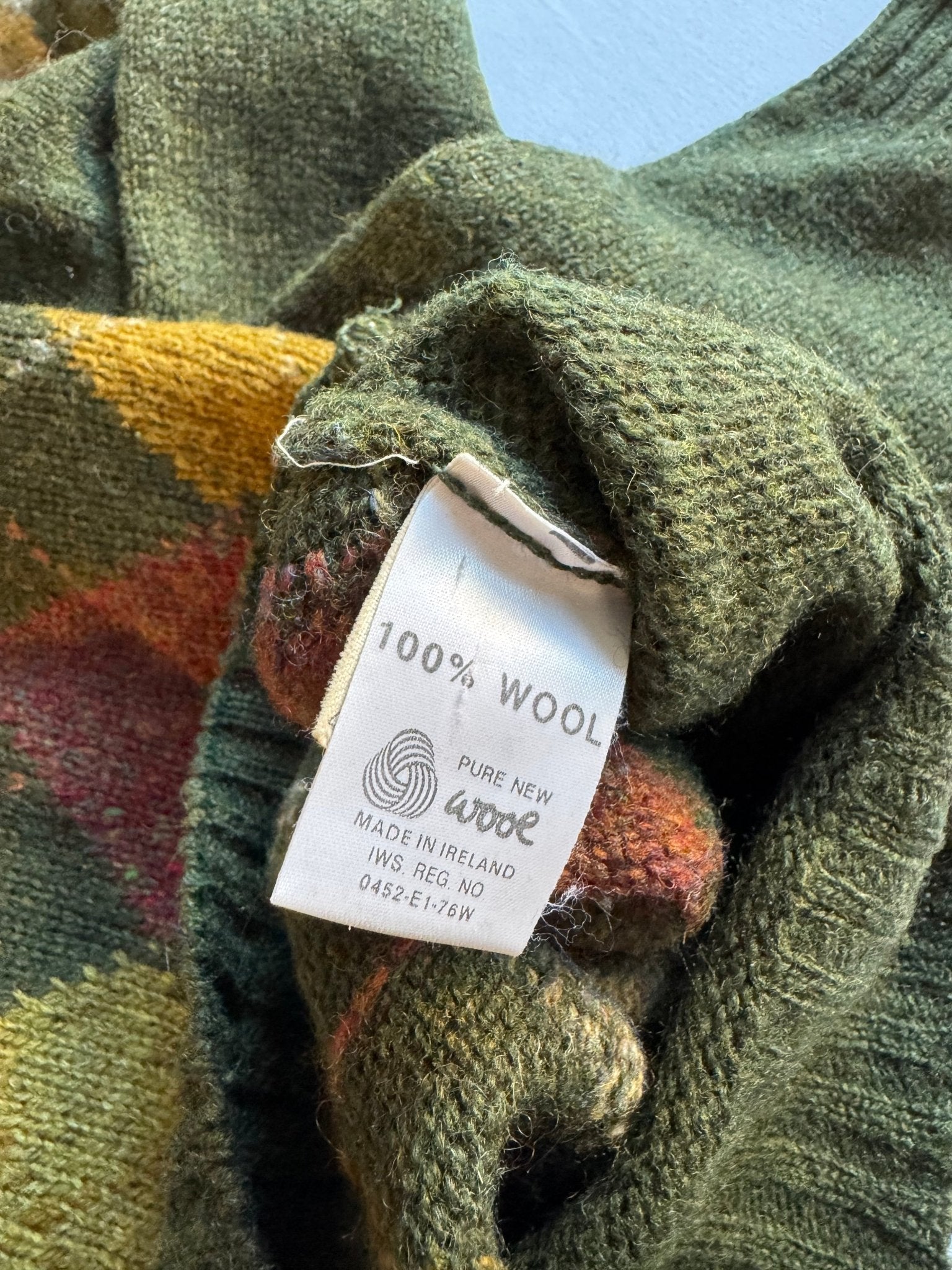 🧶 Pulover Vintage Verde Închis / Model Argyle (Mărime M) - anbracaminte