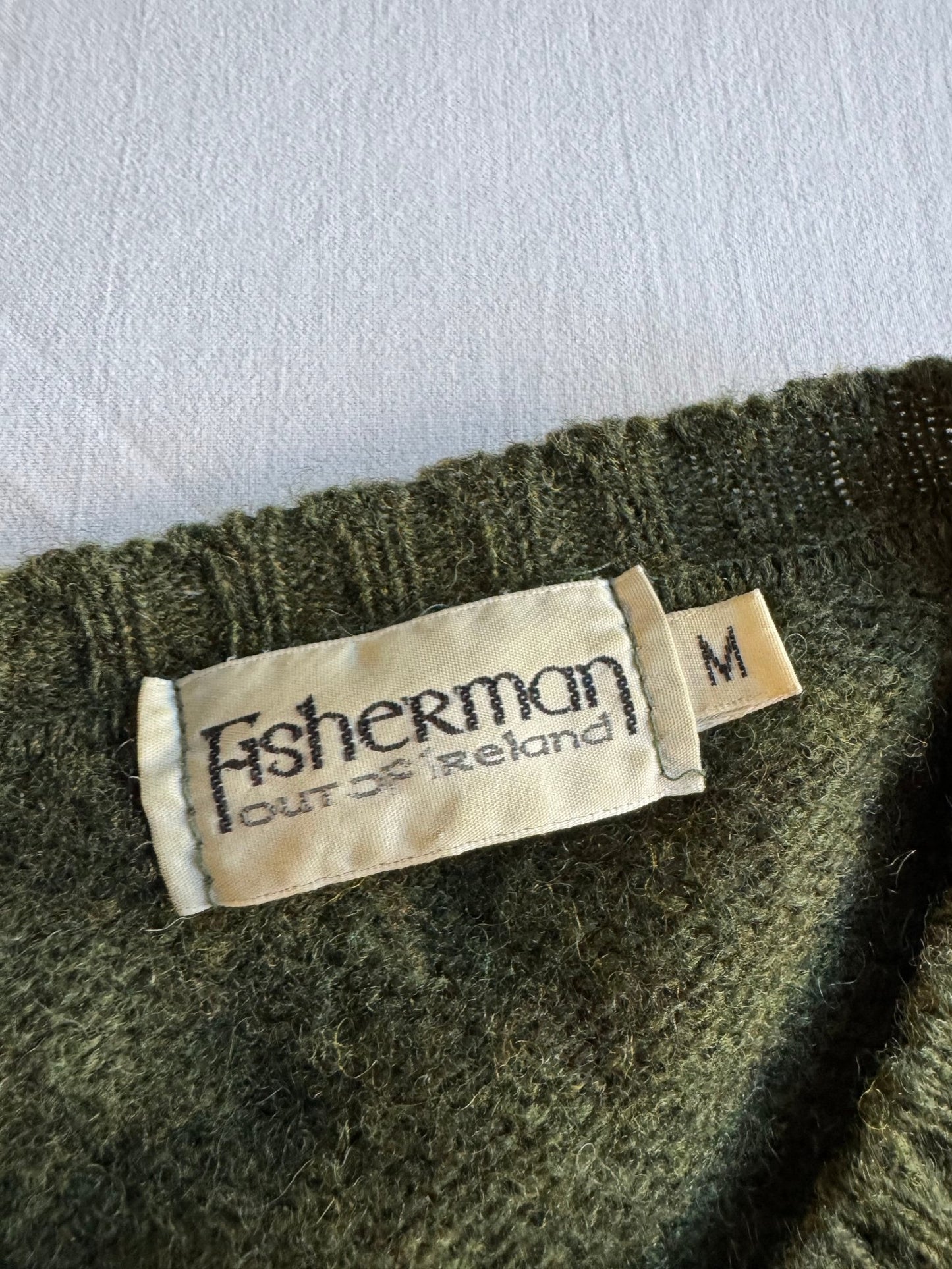 🧶 Pulover Vintage Verde Închis / Model Argyle (Mărime M) - anbracaminte