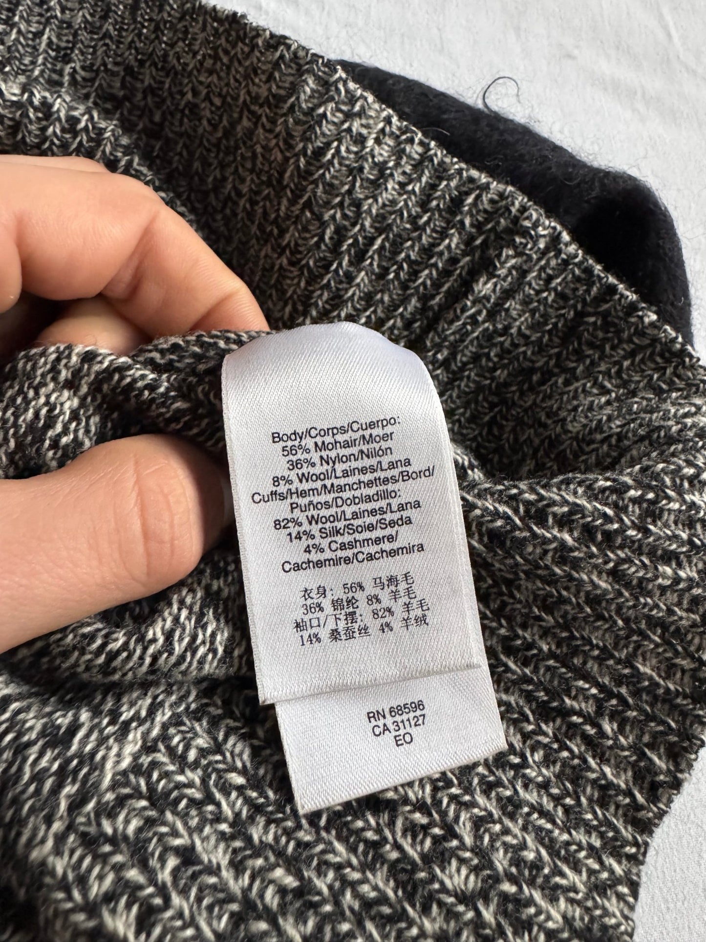 🧶 Pulover Y2K Damă DKNY Mohair, Lână și Blend Sintetic – M - anbracaminte