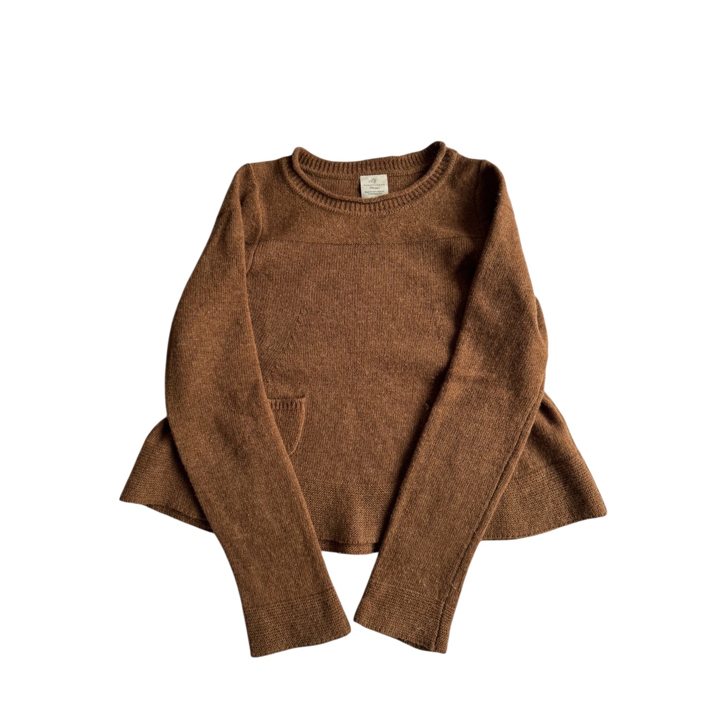 🪵 Pulover Y2K Damă Maro din Lambswool – S - anbracaminte