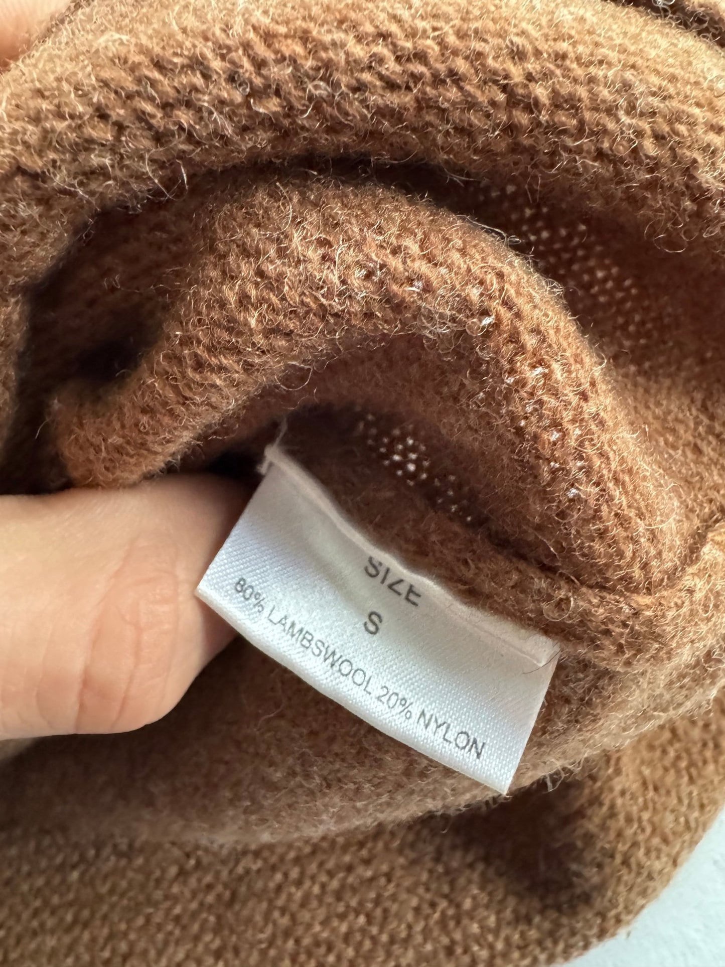 🪵 Pulover Y2K Damă Maro din Lambswool – S - anbracaminte