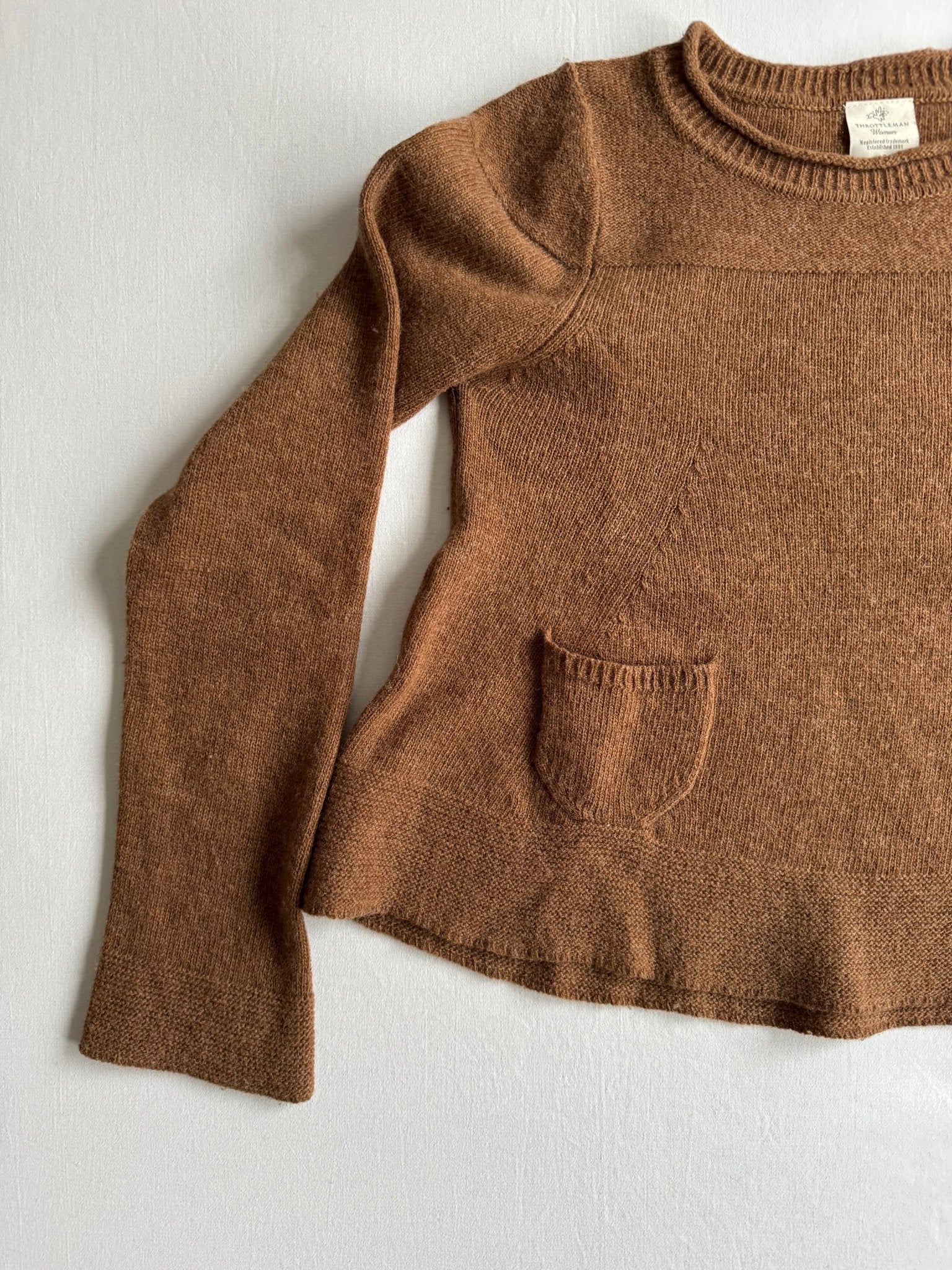 🪵 Pulover Y2K Damă Maro din Lambswool – S - anbracaminte