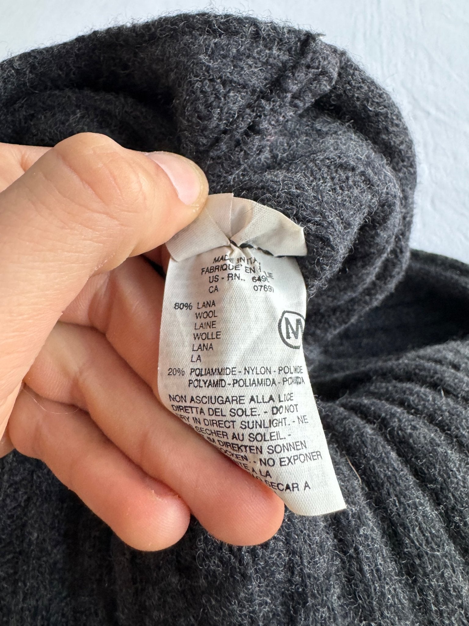 🧶 Pulover Y2K Damă Sisley Gri Închis Cropped – M - anbracaminte
