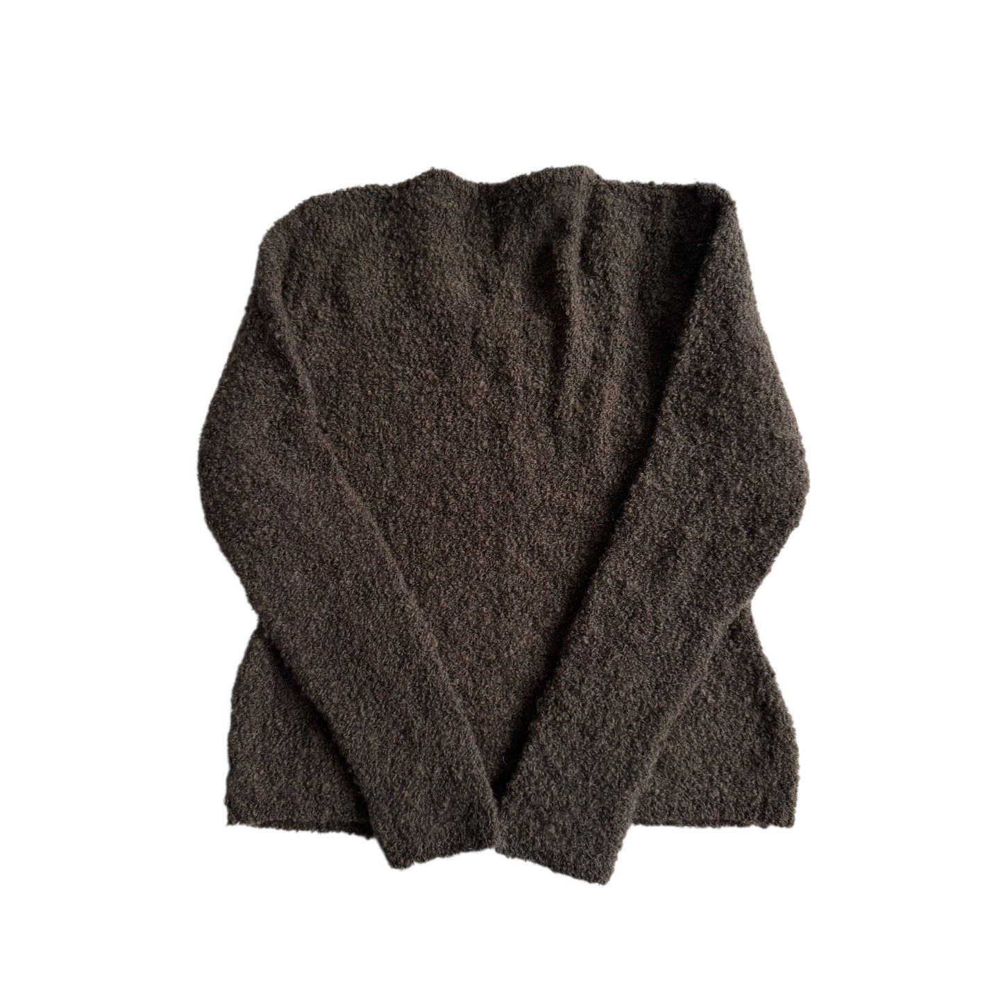🧶 Pulover Y2K maro închis din amestec de lână, mohair si alpaca – M Femei - anbracaminte