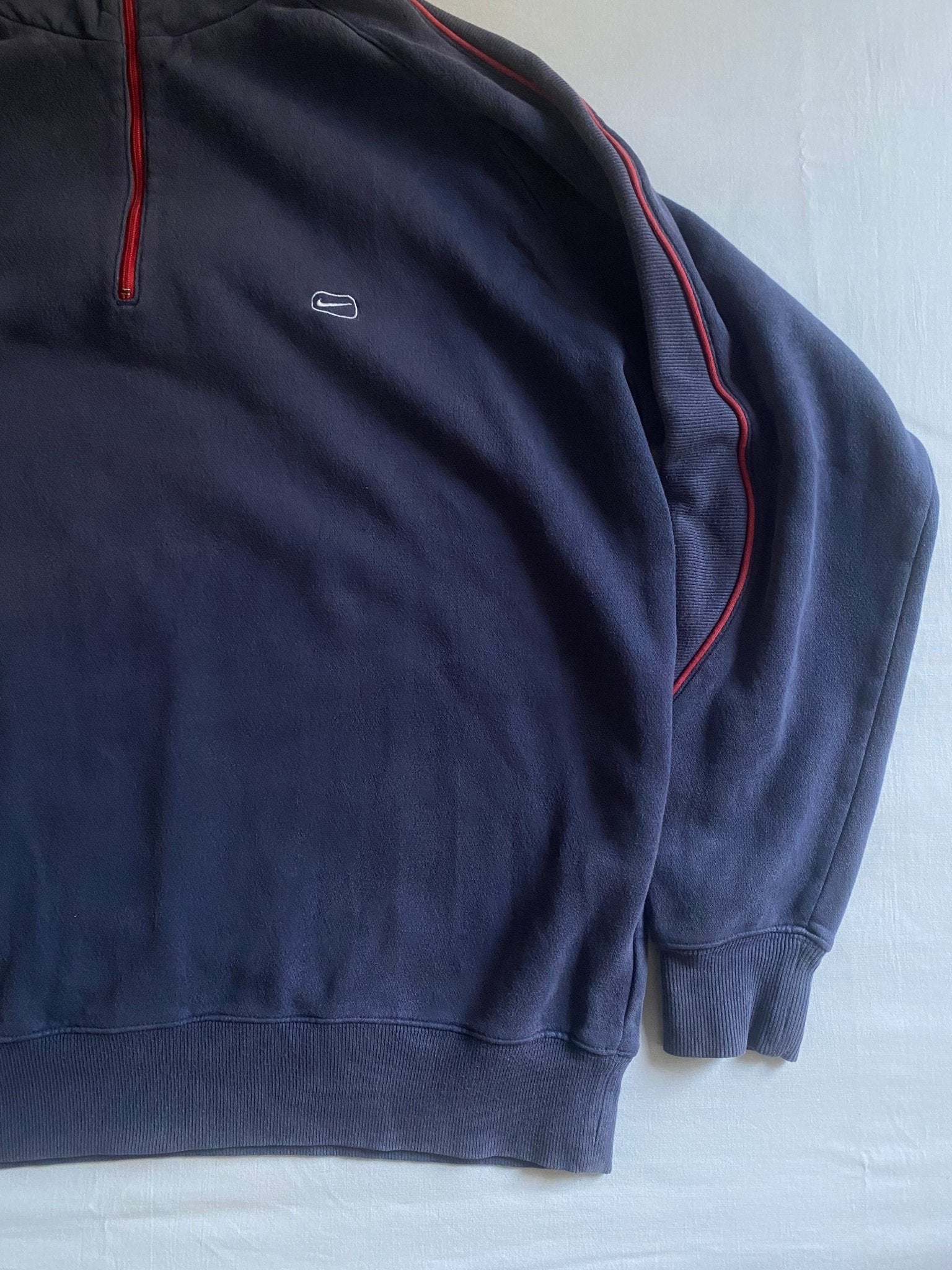 Quarter Zip Vintage Nike – Washed Navy – Mărime XL - anbracaminte