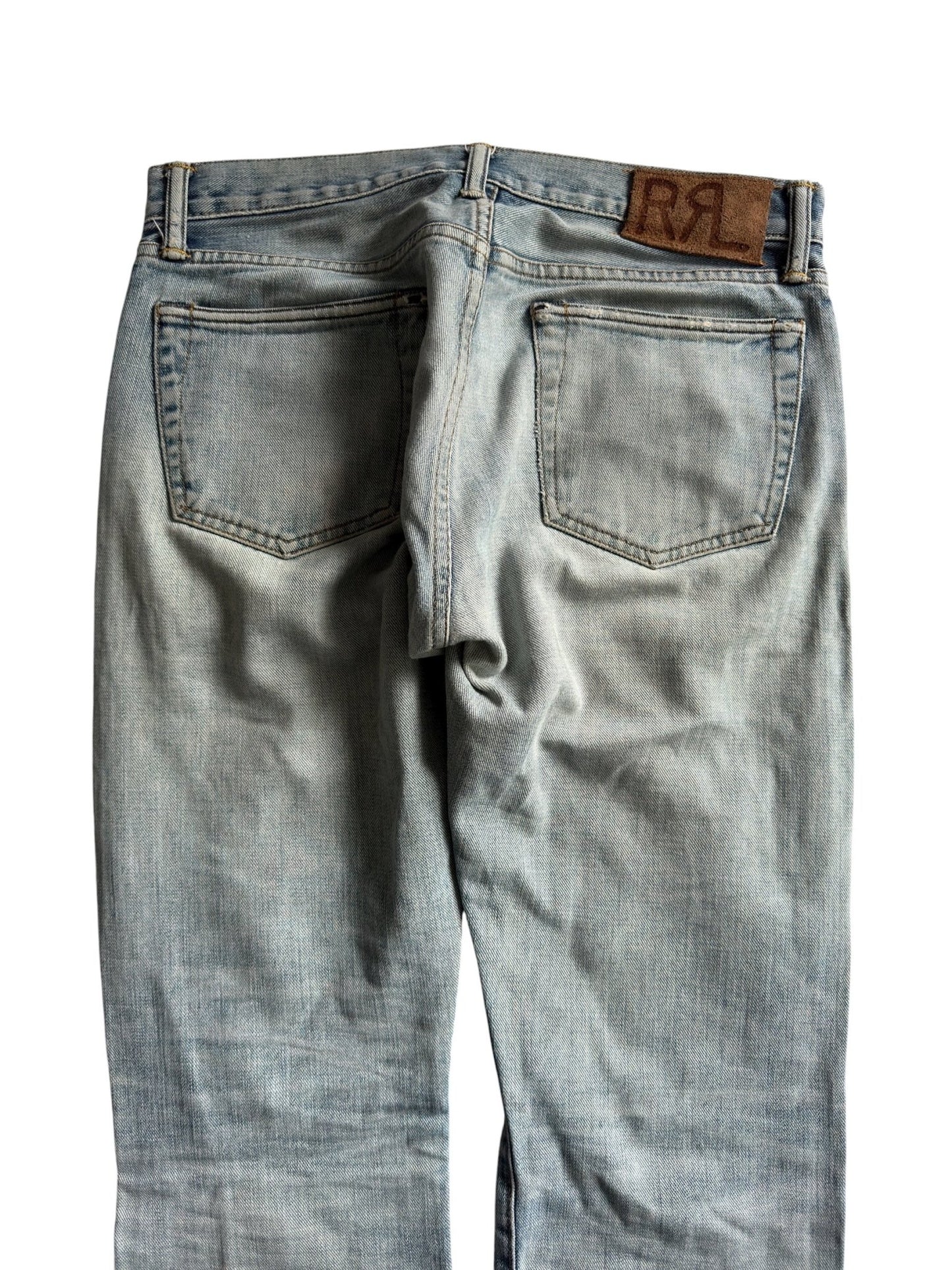 🇯🇵 👖 Ralph Lauren Double RL Selvedge Denim Jeans – Light Wash – W30 x L32 – Made in USA - anbracaminte