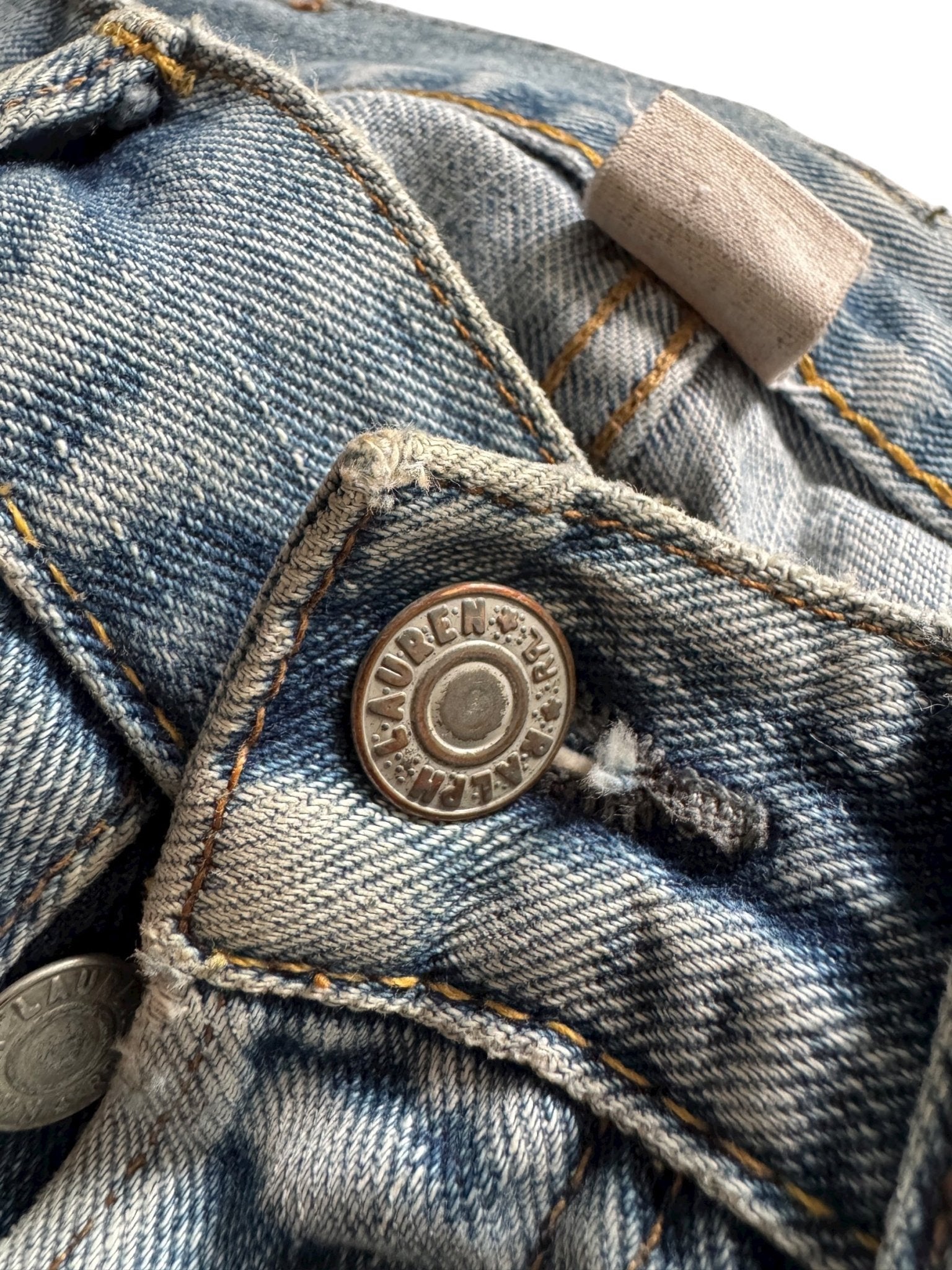 🇯🇵 👖 Ralph Lauren Double RL Selvedge Denim Jeans – Light Wash – W30 x L32 – Made in USA - anbracaminte