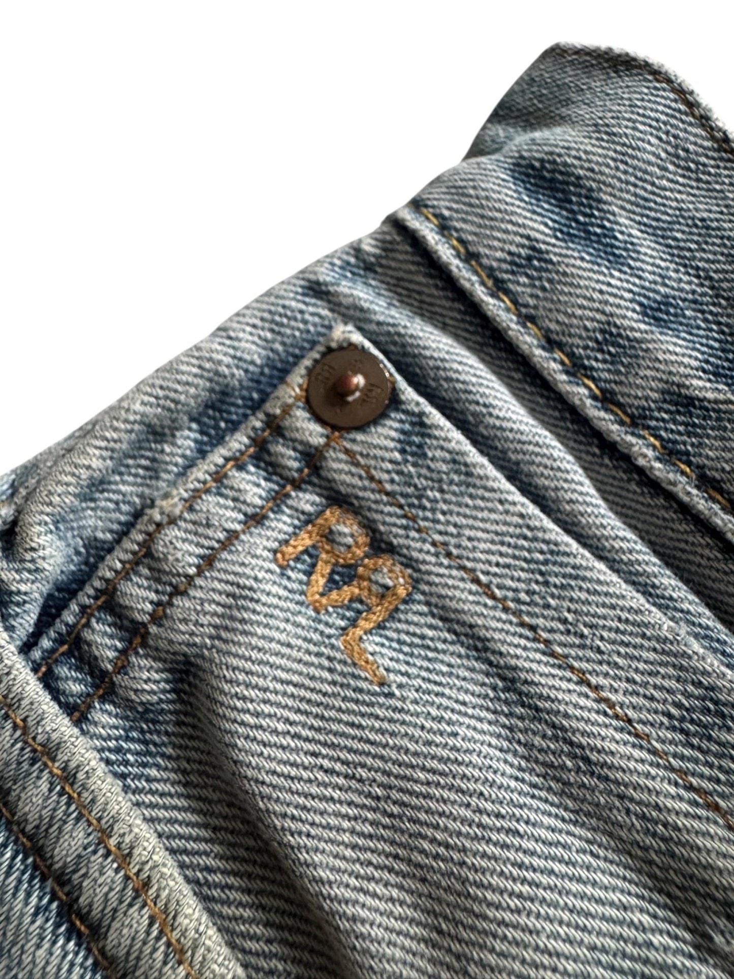 🇯🇵 👖 Ralph Lauren Double RL Selvedge Denim Jeans – Light Wash – W30 x L32 – Made in USA - anbracaminte