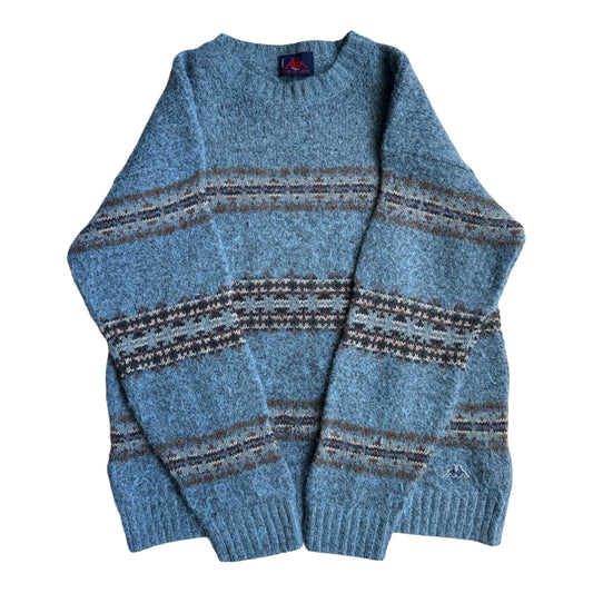 Robe di Kappa Pulover Bleu Vintage Bărbați | Fair Isle | M - anbracaminte