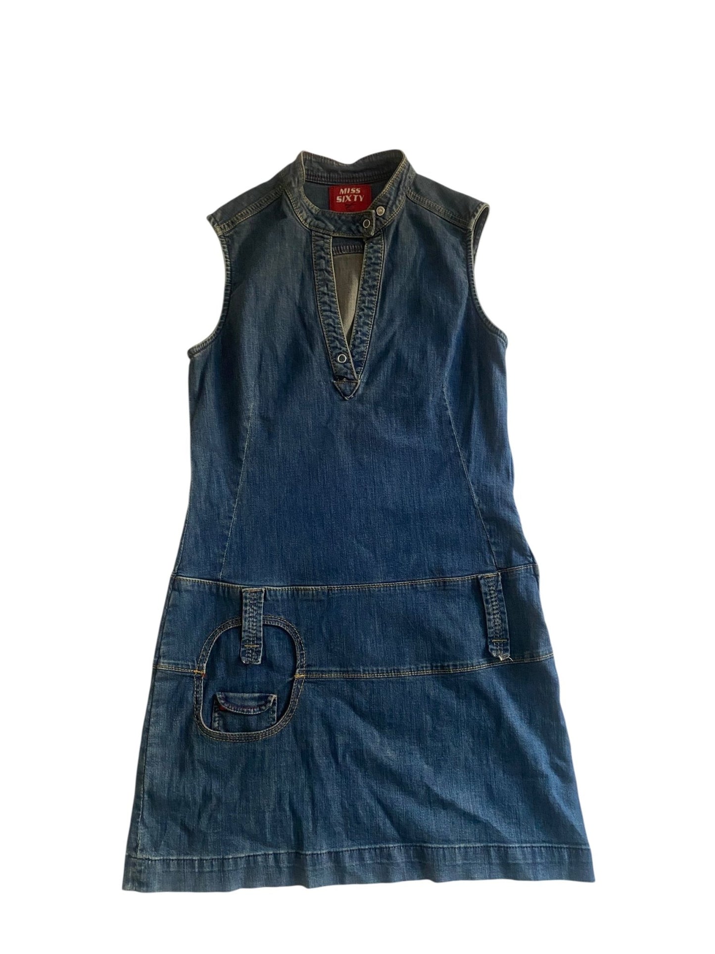 Rochie Denim Y2K Miss Sixty – Inspirată de Stilul Asiatic – Mărime S 👘🧷 - anbracaminte