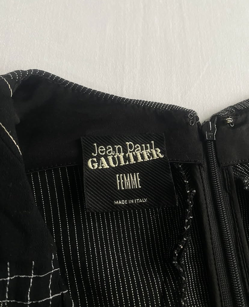 Rochie Jean Paul Gaultier FW2009 – „X Dress” – 100% Lână – Mărime M - anbracaminte