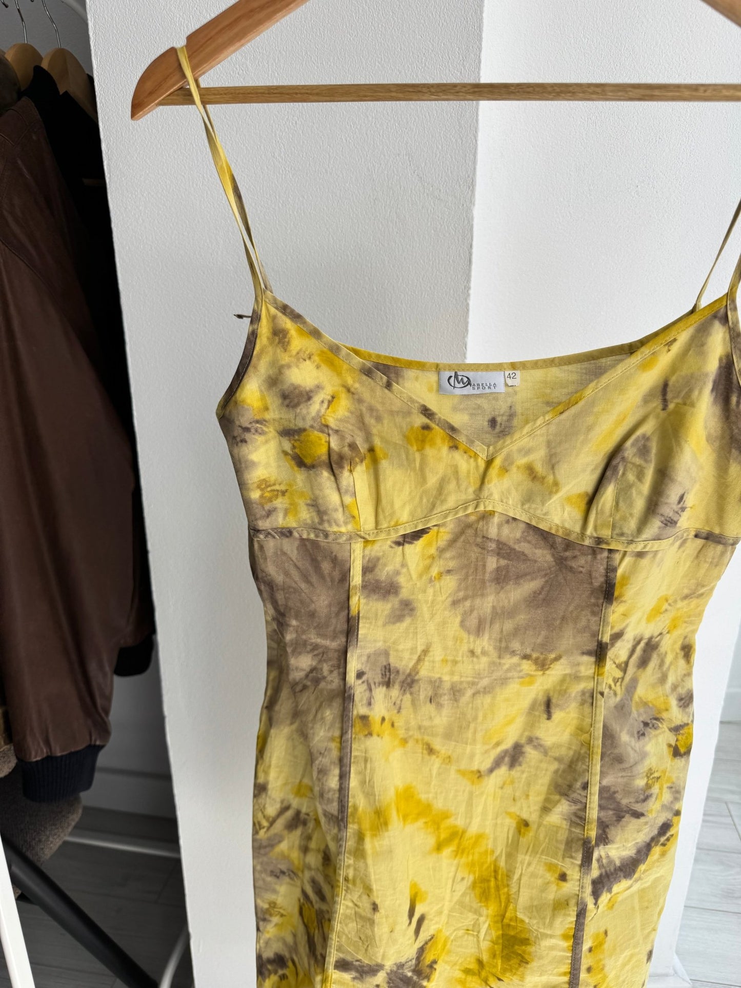 💛 Rochie / Top Vintage Marella Yellow Printed – EU 36 - anbracaminte