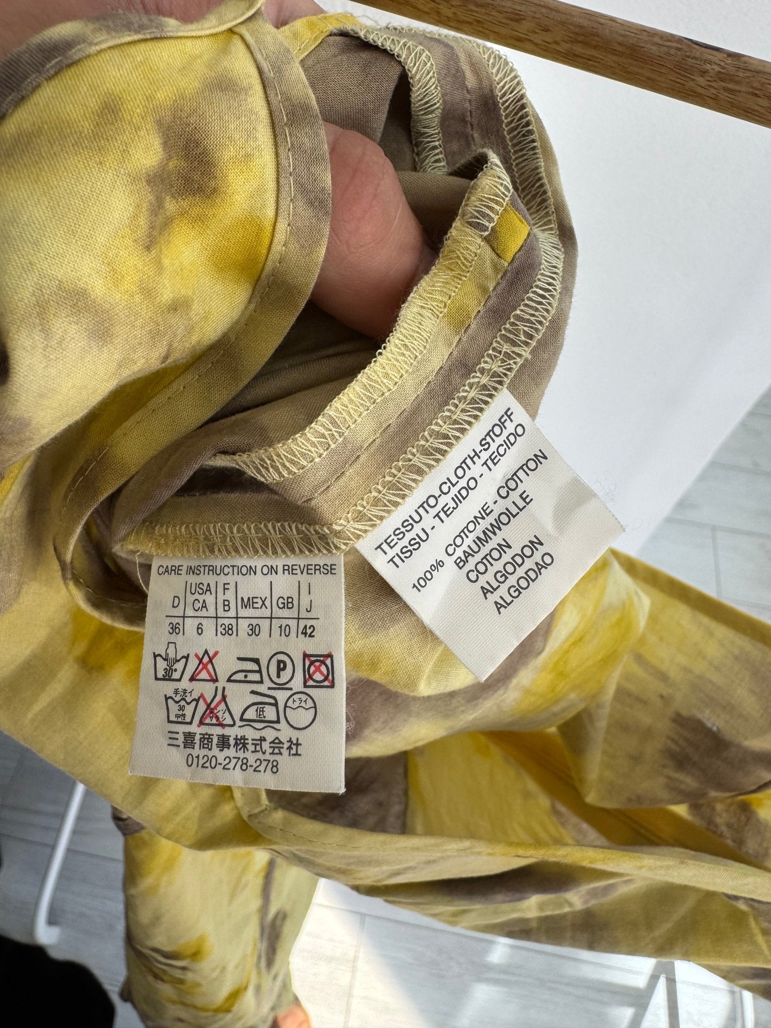 💛 Rochie / Top Vintage Marella Yellow Printed – EU 36 - anbracaminte