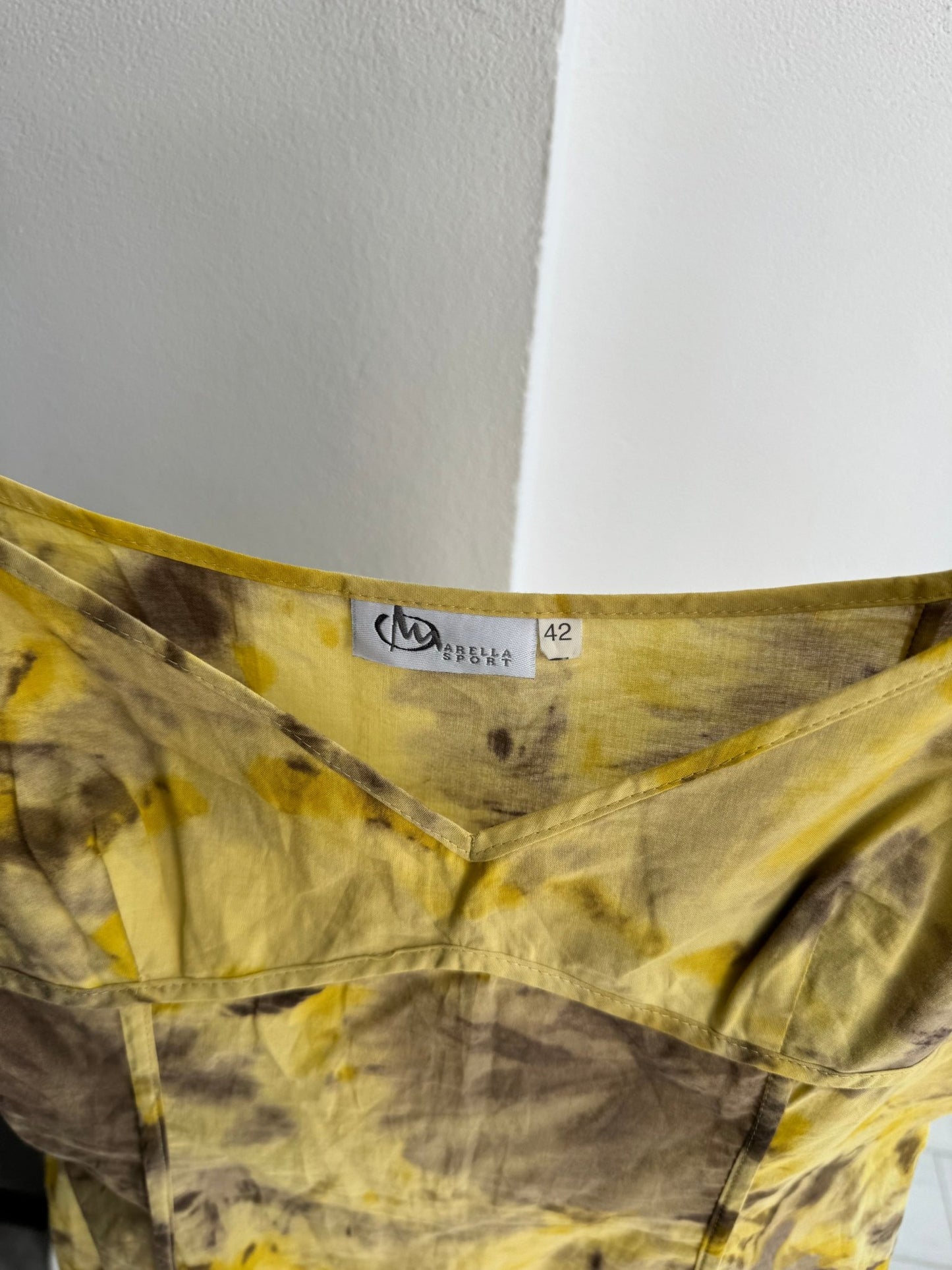 💛 Rochie / Top Vintage Marella Yellow Printed – EU 36 - anbracaminte