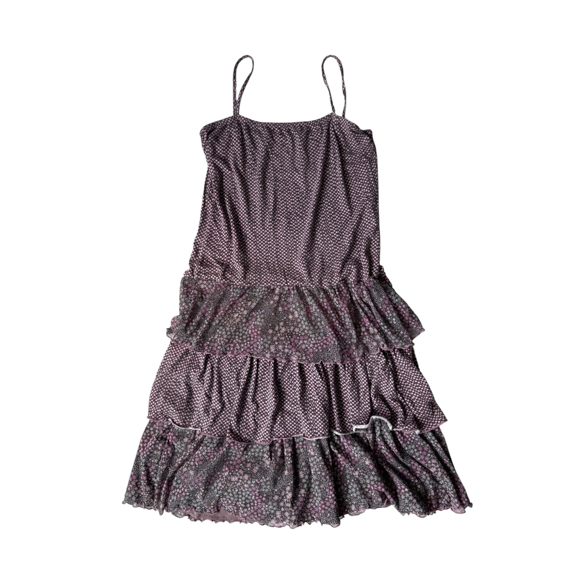 🌺 Rochie Y2K Mesh Floral Sun Dress – XS/S Damă – Made in Italy - anbracaminte