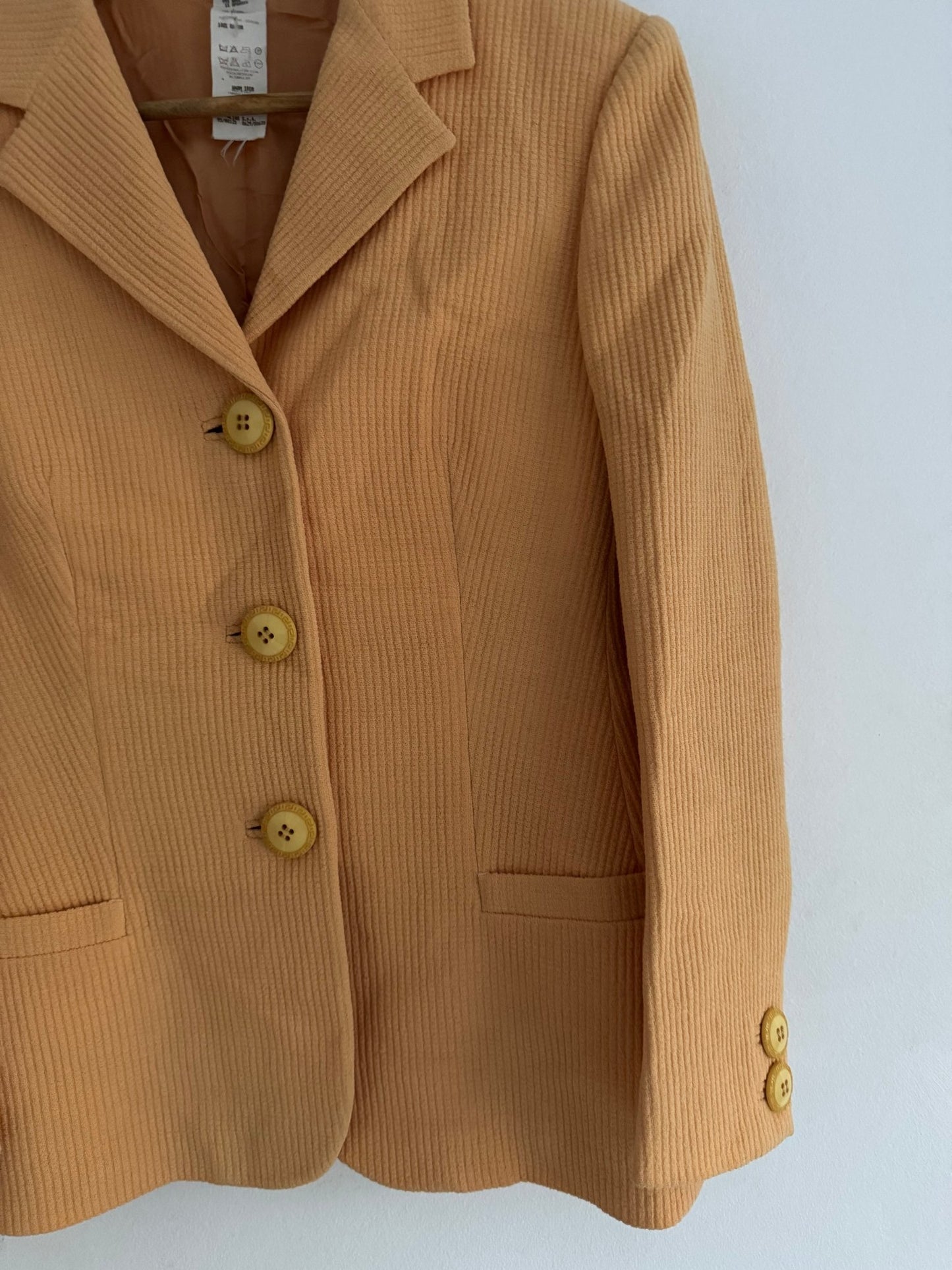🐍 Sacou Gianni Versace Couture 1995 – Portocaliu Deschis – XS/S Femei - anbracaminte