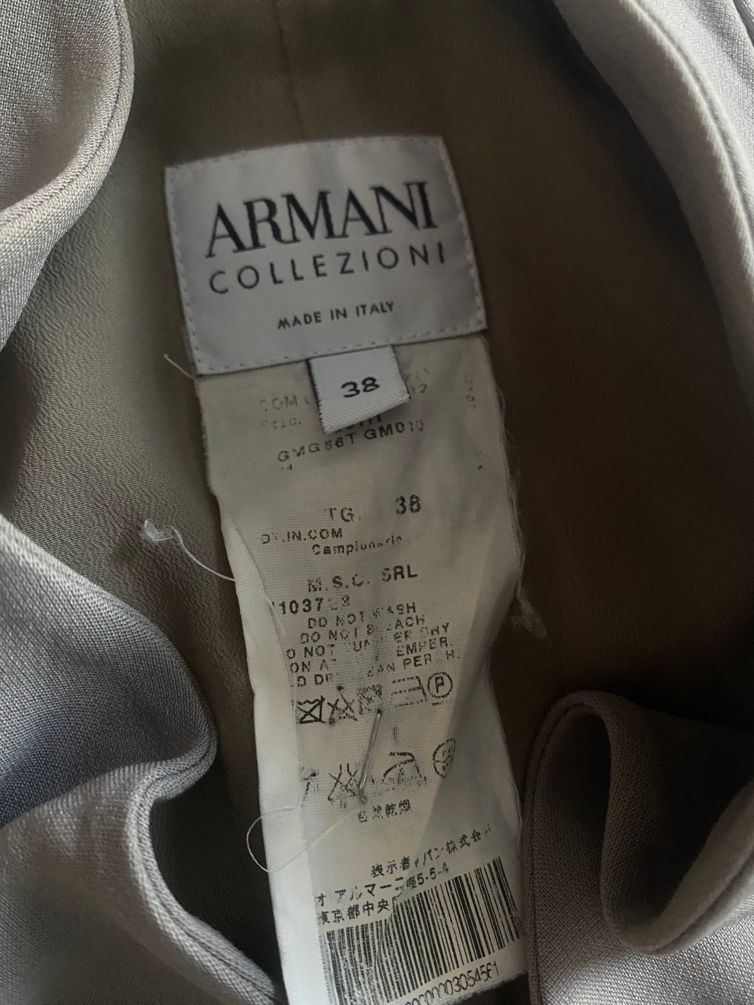 🧥 Sacou Vintage Armani Gri – Mărimea XS, Made in Italy - anbracaminte