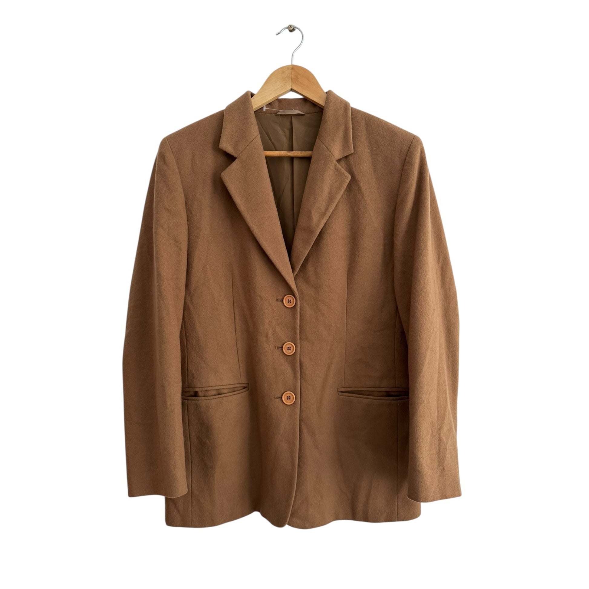 🐪 Sacou Vintage Camel din Lână Virgină & Cașmir – EU 38 (S/M Damă) - anbracaminte