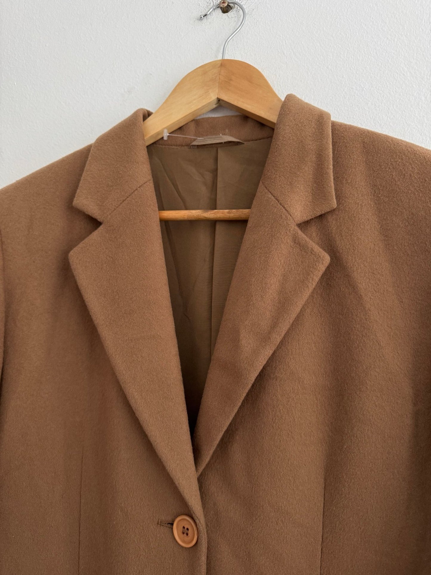🐪 Sacou Vintage Camel din Lână Virgină & Cașmir – EU 38 (S/M Damă) - anbracaminte
