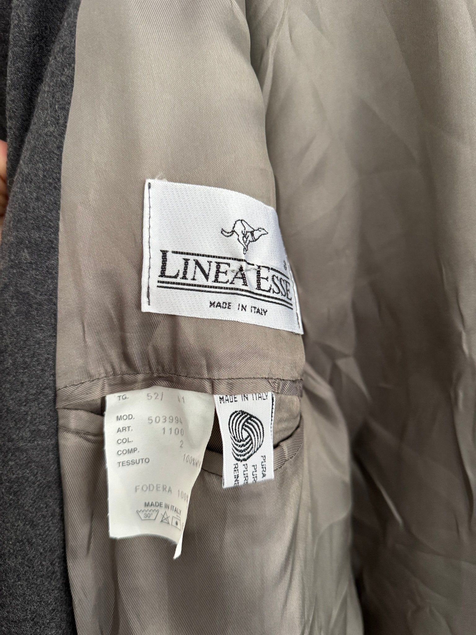 🧥 Sacou Vintage Gri din Lână Virgină – EU 52 (XL Bărbați) - anbracaminte
