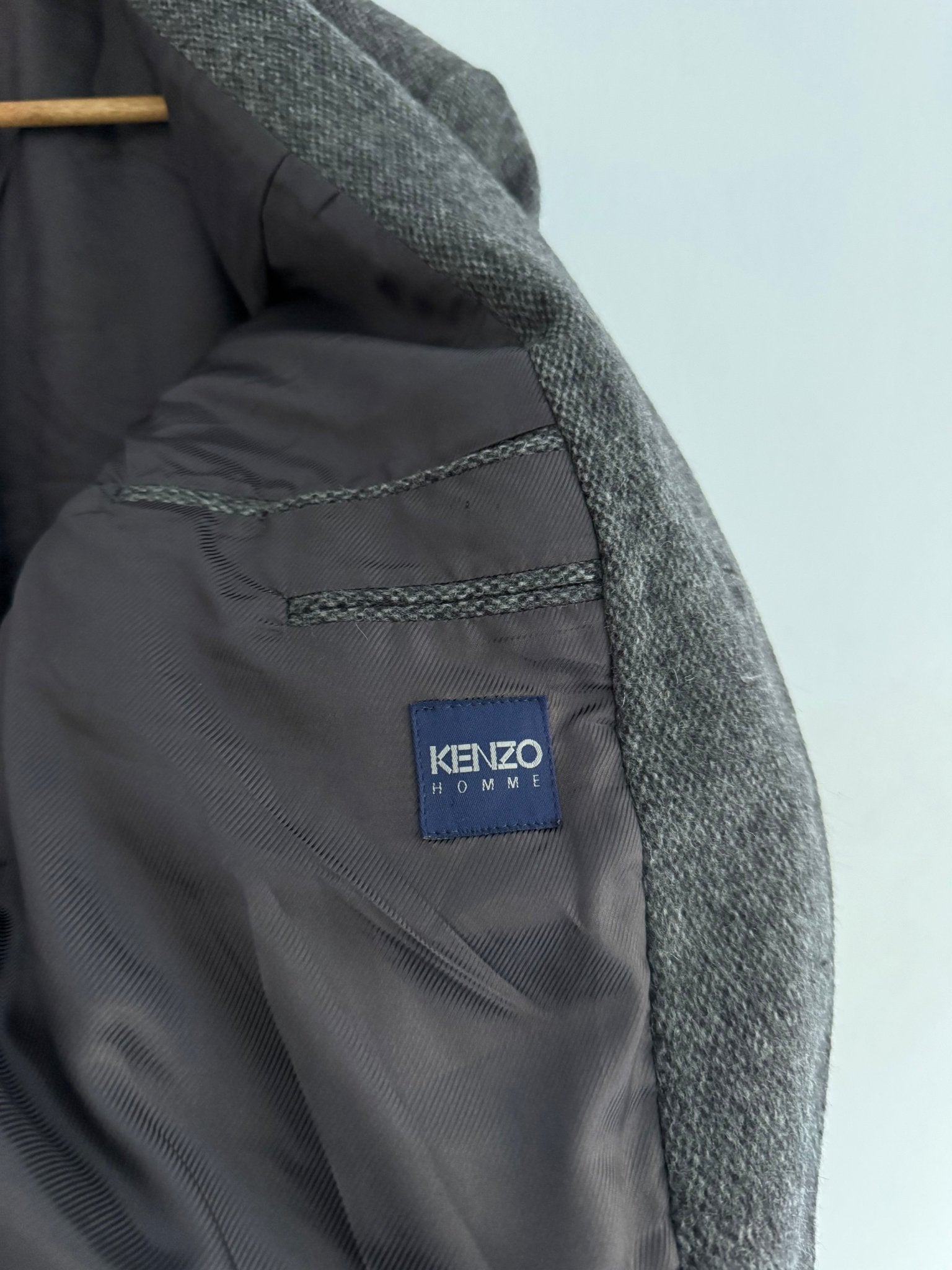 👔 🧥 Sacou Vintage Kenzo Homme Gri – Mărime XL–XXL - anbracaminte