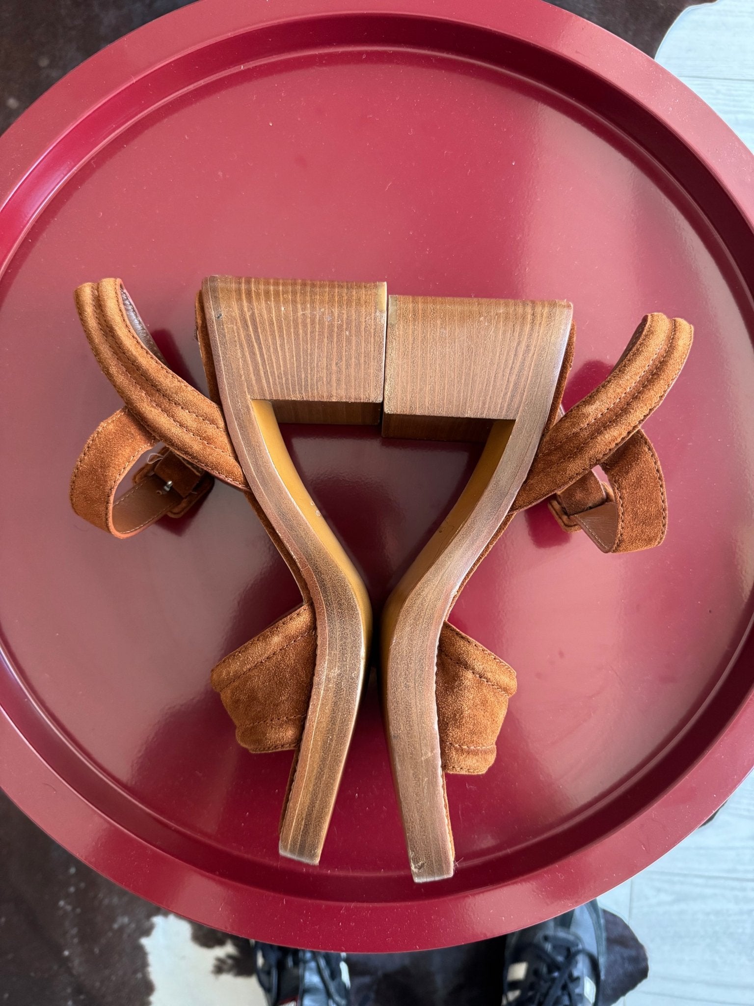 👡 Sandale Miu Miu din Suede Maro – EU 38 – Made in Italy - anbracaminte