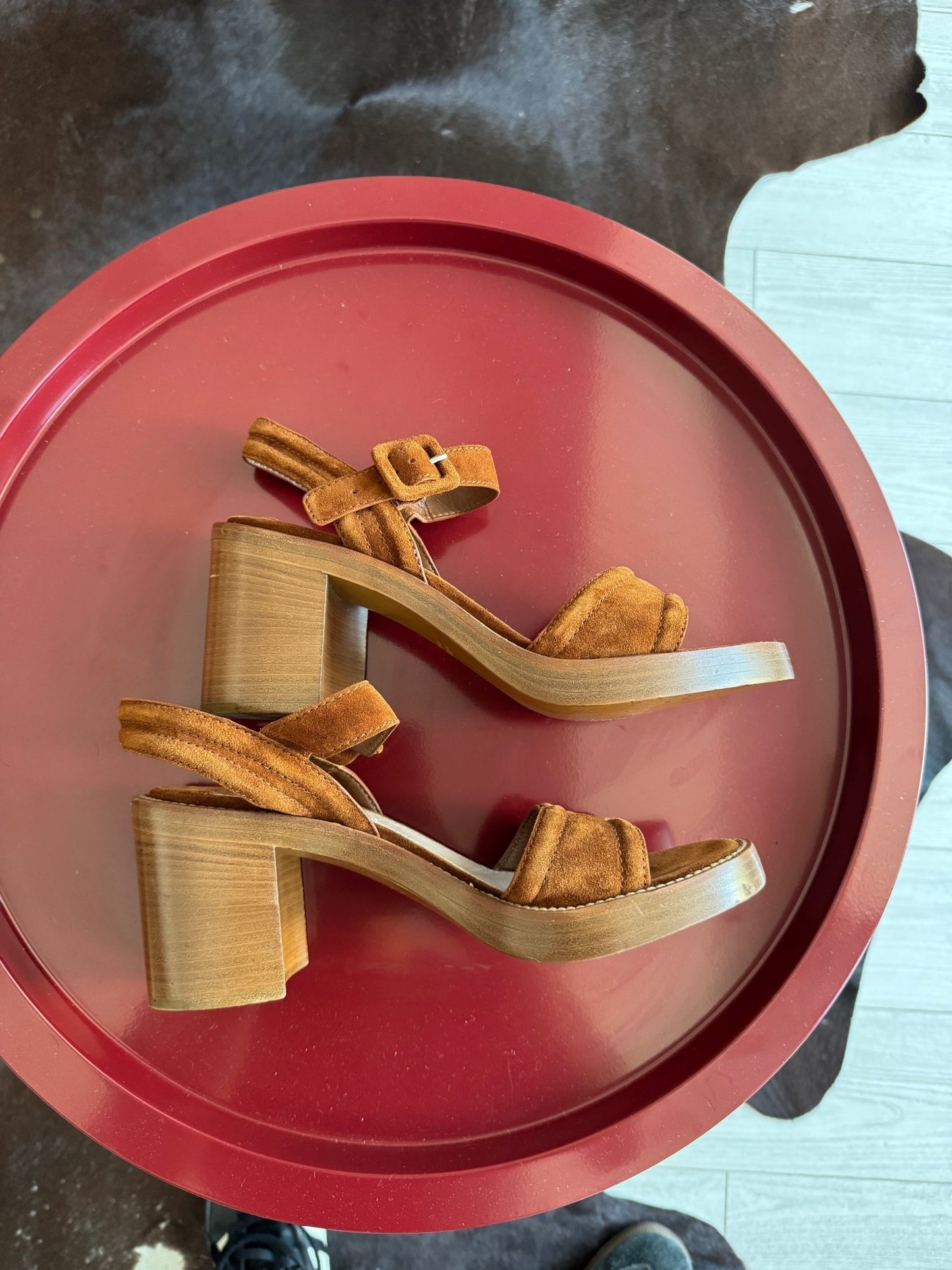 👡 Sandale Miu Miu din Suede Maro – EU 38 – Made in Italy - anbracaminte