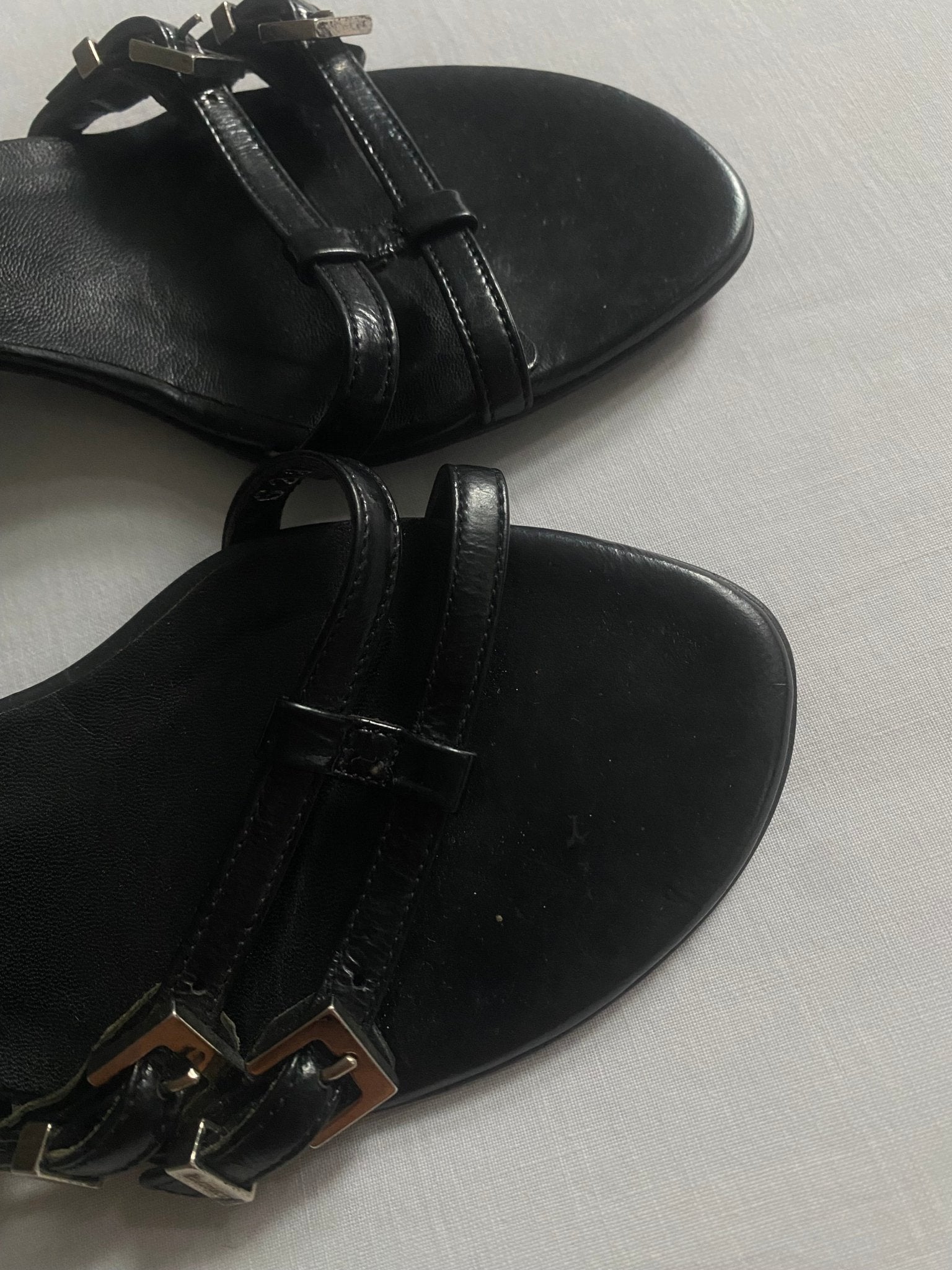 Sandale Y2K Cesare Paciotti din Piele Neagră – Made in Italy 👡🖤 - anbracaminte