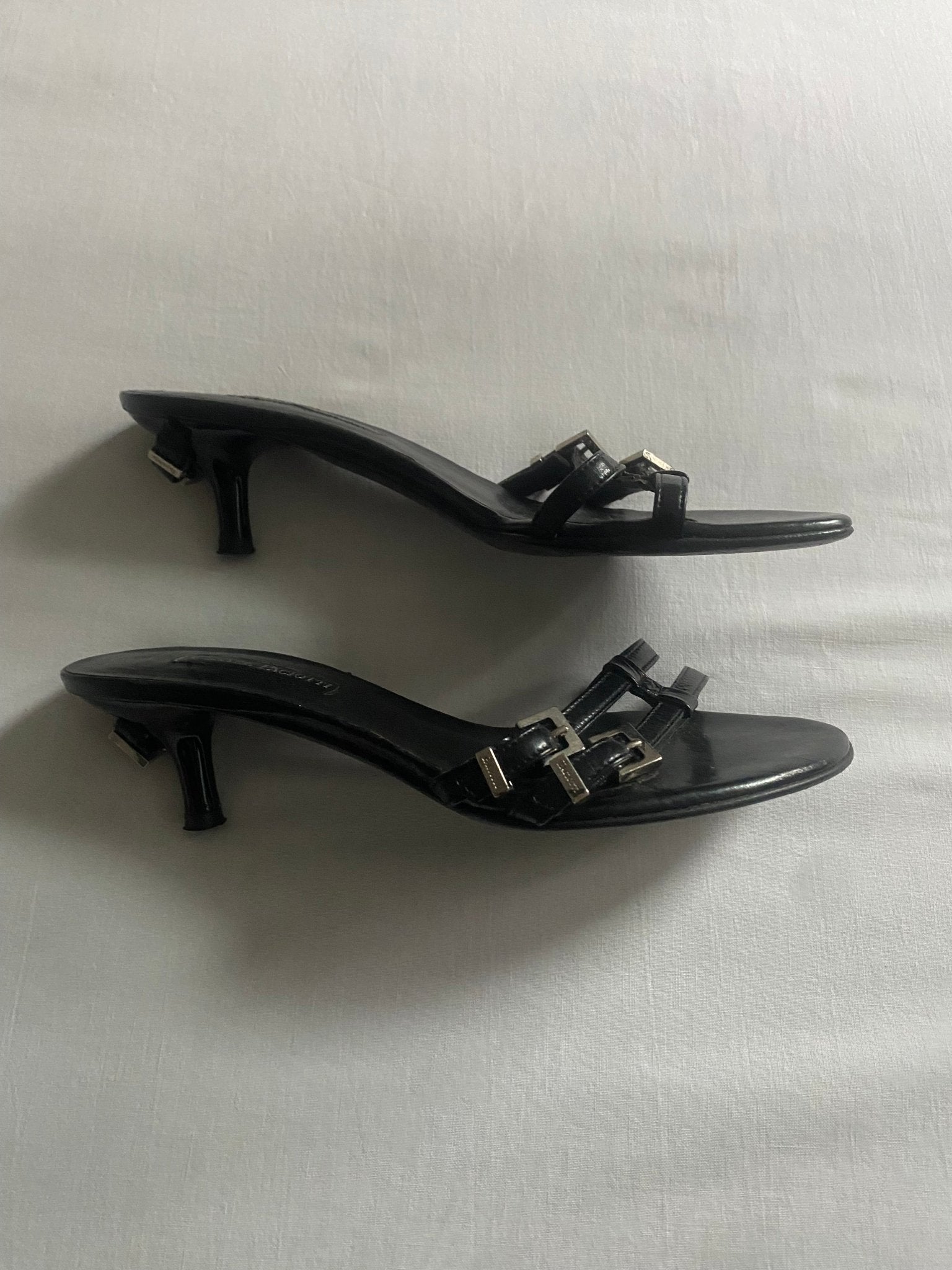 Sandale Y2K Cesare Paciotti din Piele Neagră – Made in Italy 👡🖤 - anbracaminte