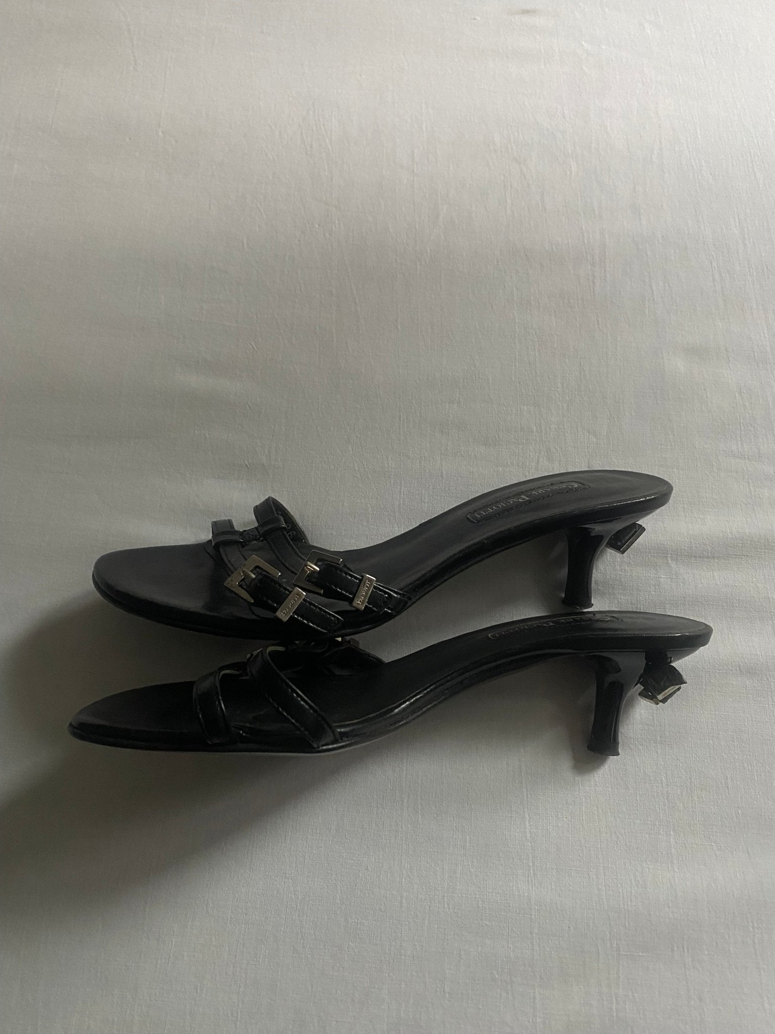 Sandale Y2K Cesare Paciotti din Piele Neagră – Made in Italy 👡🖤 - anbracaminte
