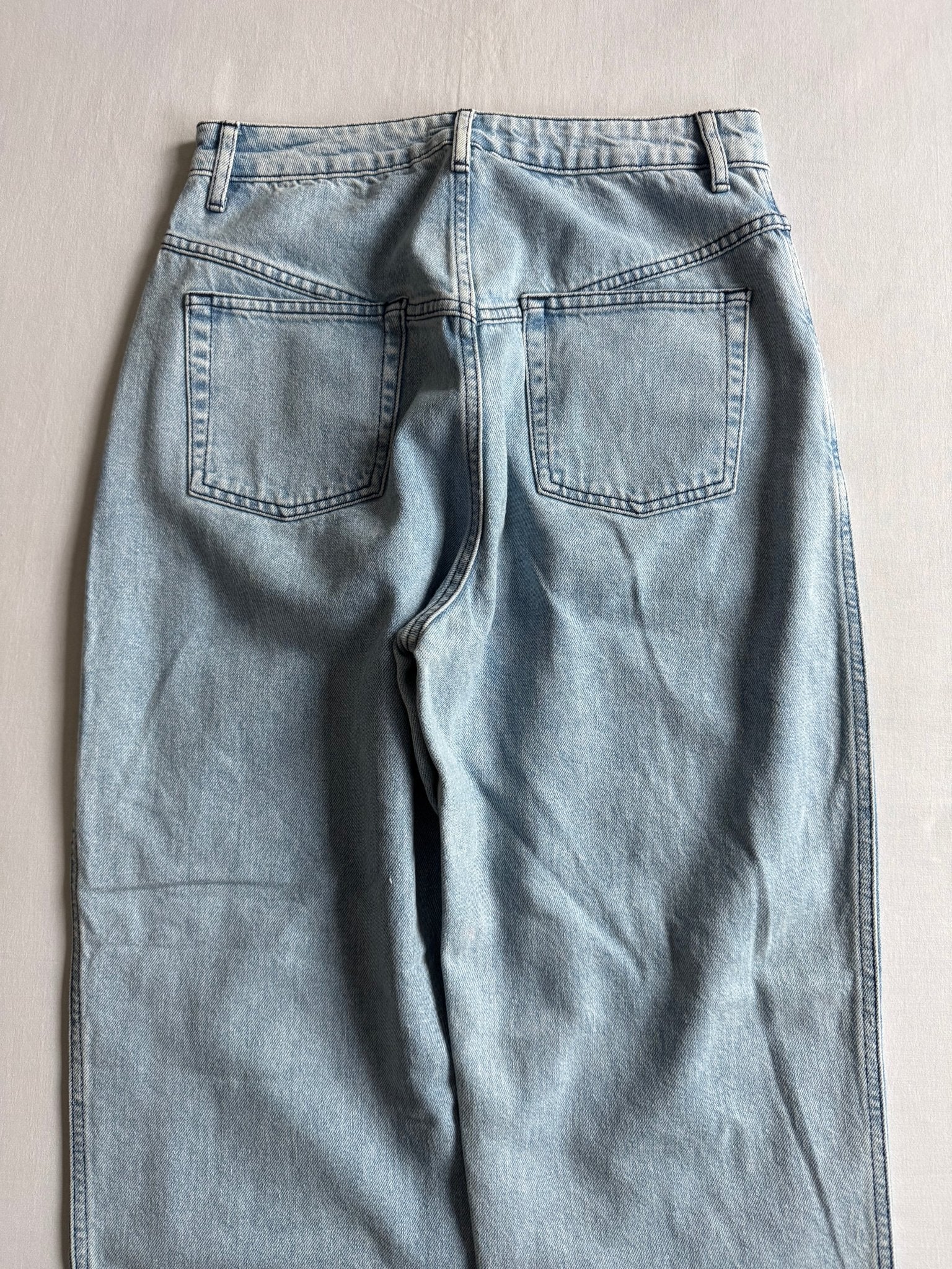 👖 Sandro Paris Light Wash Relaxed Fit / Baggy Jeans – Mărime 40 femei - anbracaminte