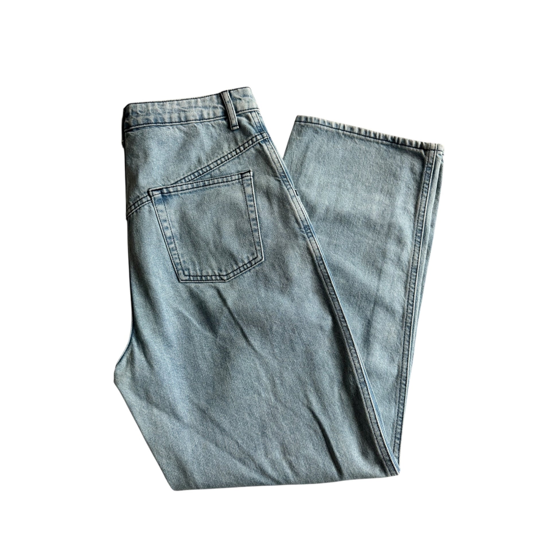 👖 Sandro Paris Light Wash Relaxed Fit / Baggy Jeans – Mărime 40 femei - anbracaminte