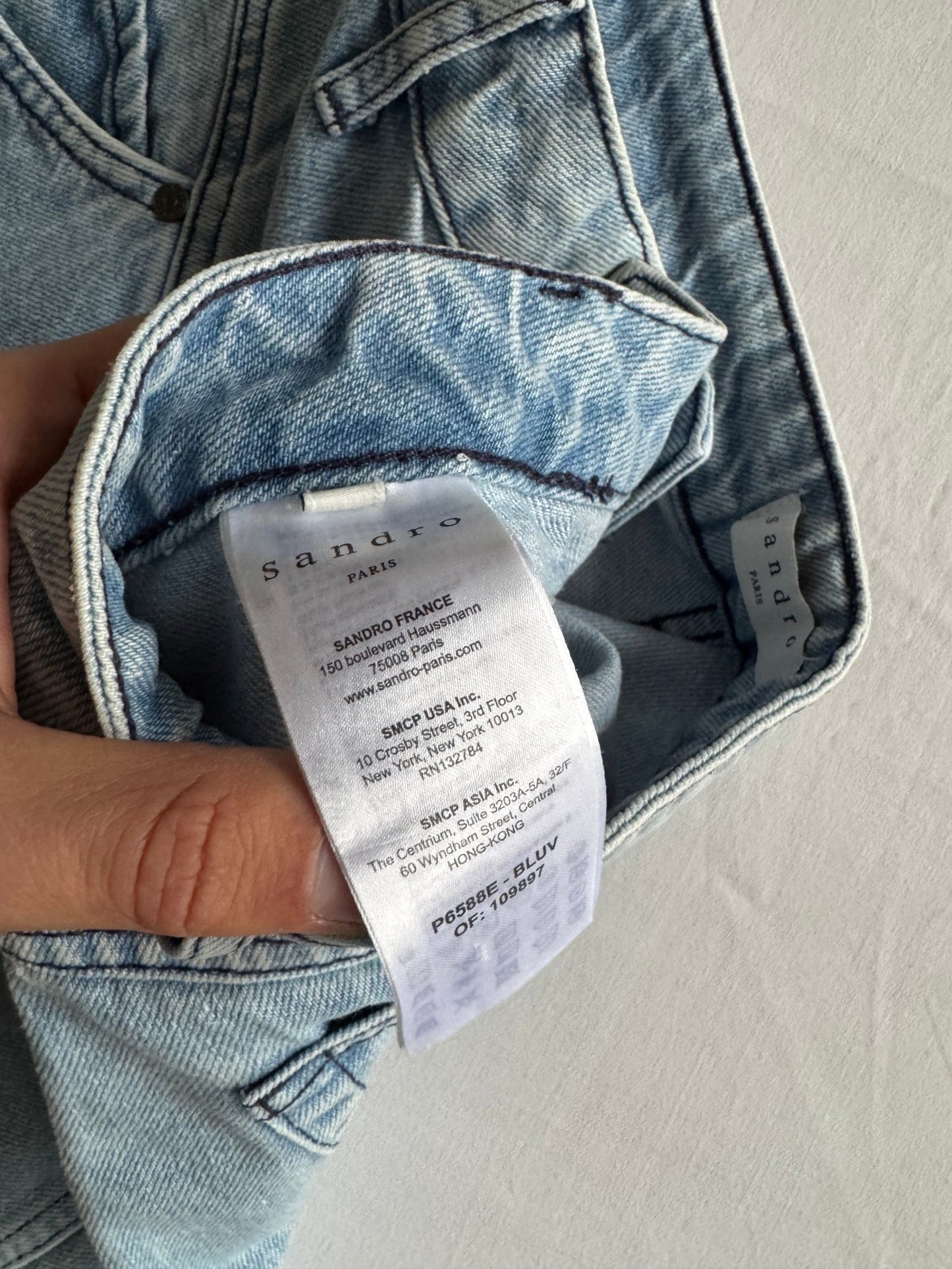👖 Sandro Paris Light Wash Relaxed Fit / Baggy Jeans – Mărime 40 femei - anbracaminte