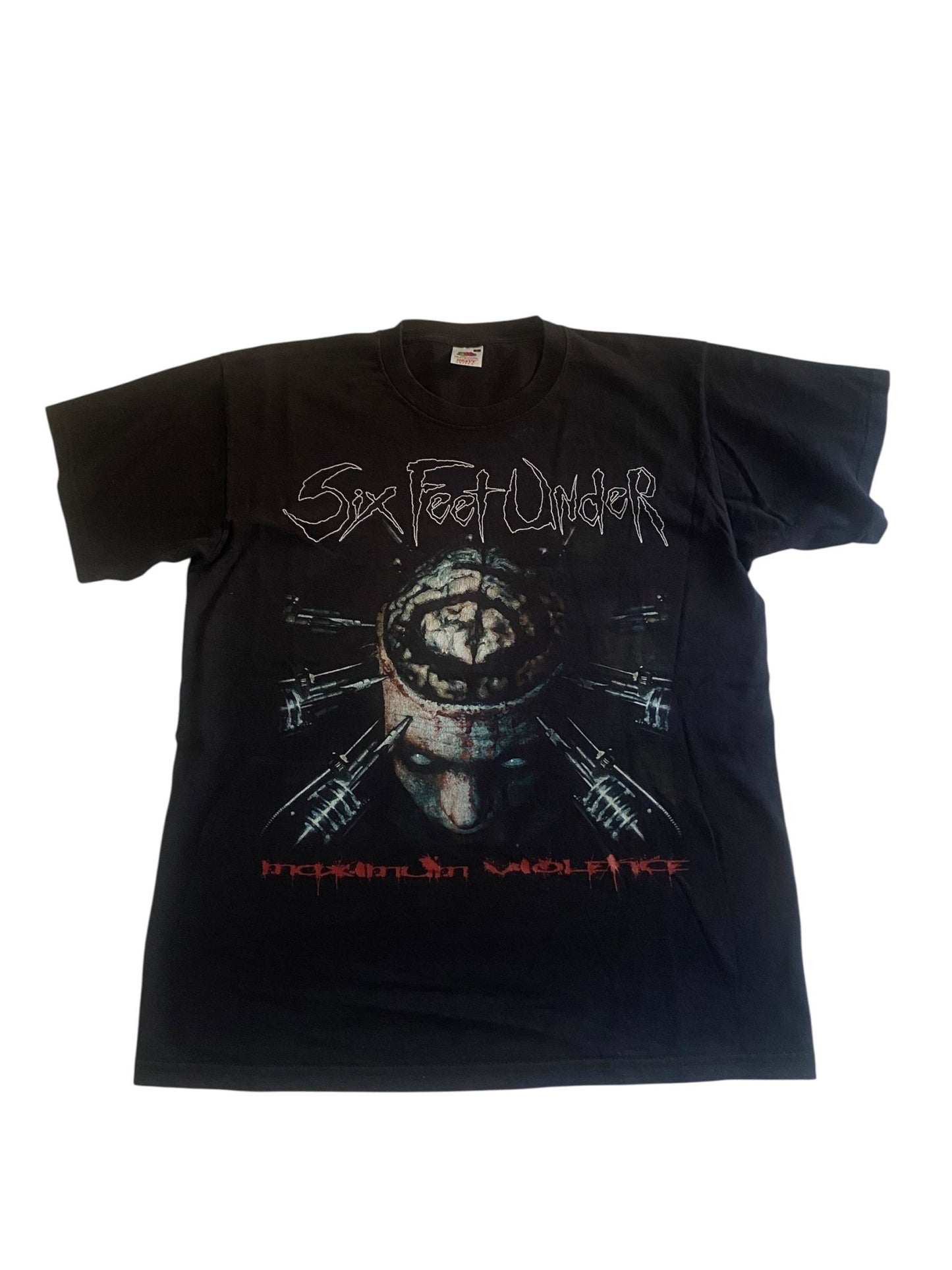 Six Feet Under Maximum Violence Album Band Tee - anbracaminte