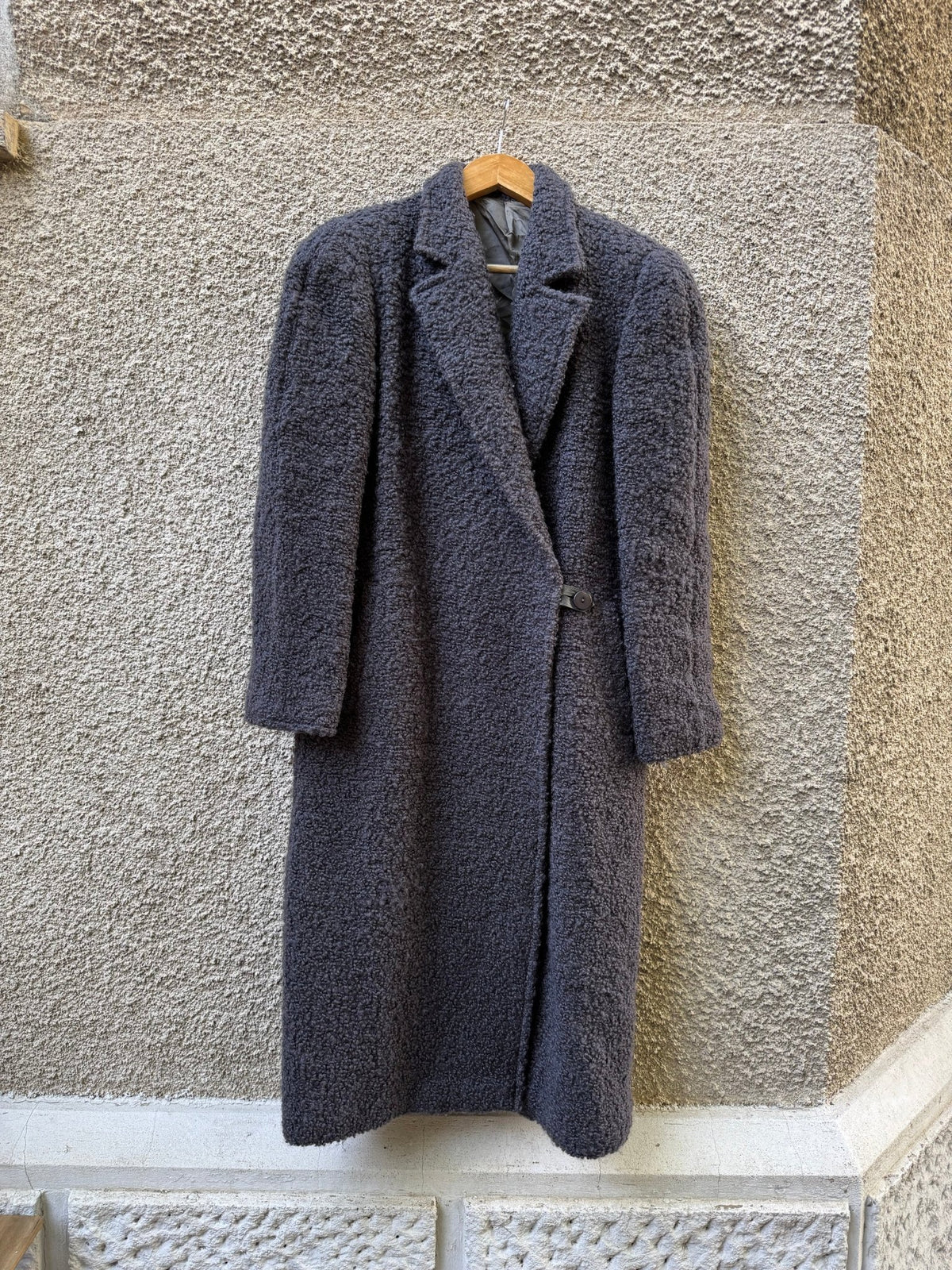 Sportmax Palton Lână Gri Vintage Femei | Teddy | M/L (40) - anbracaminte