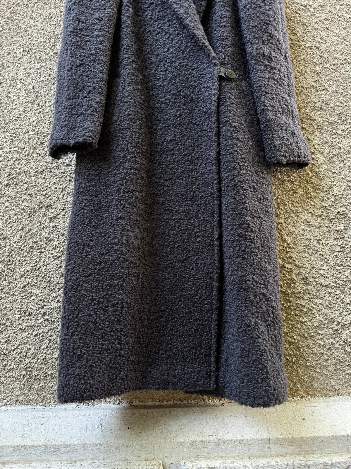 Sportmax Palton Lână Gri Vintage Femei | Teddy | M/L (40) - anbracaminte