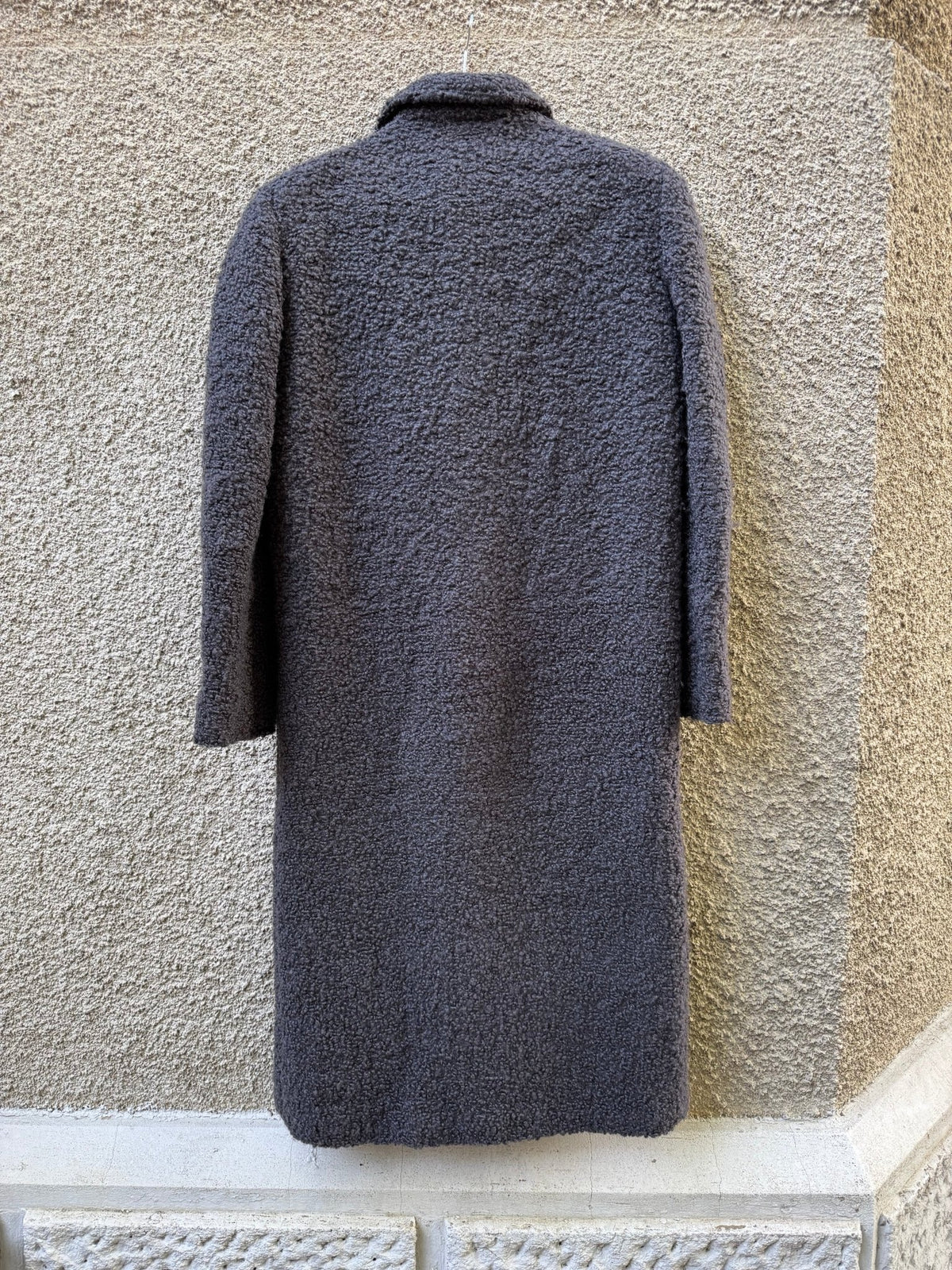 Sportmax Palton Lână Gri Vintage Femei | Teddy | M/L (40) - anbracaminte