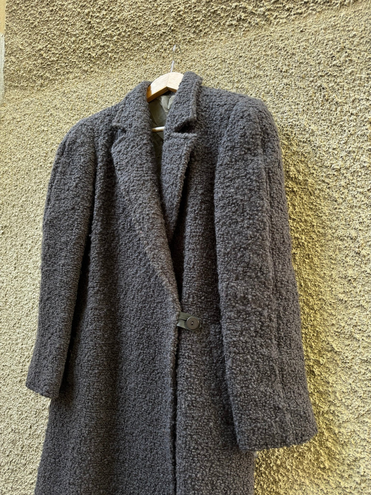 Sportmax Palton Lână Gri Vintage Femei | Teddy | M/L (40) - anbracaminte
