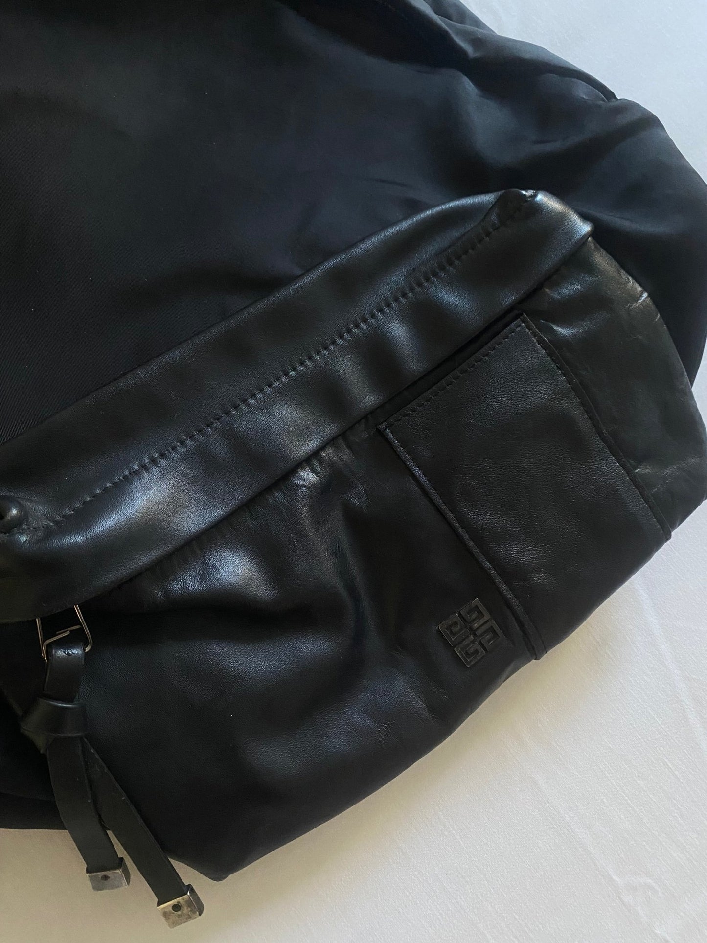 SS 2004 Givenchy by Riccardo Tisci Nylon and Lamb Leather Backpack - anbracaminte
