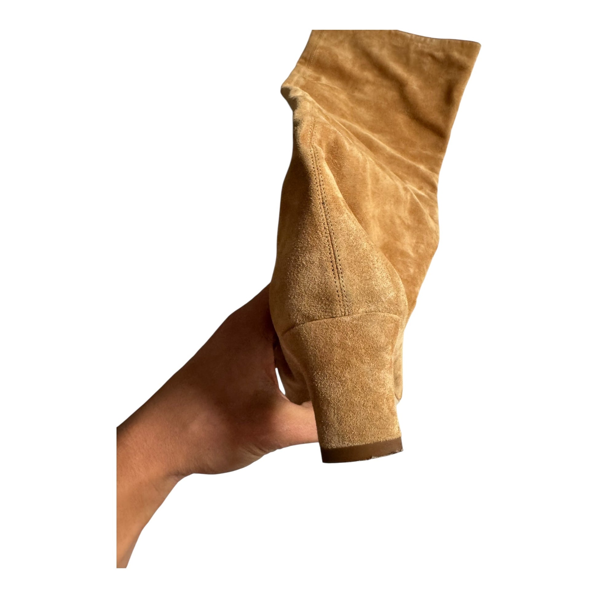 👢 Staud Wally Suede Knee - High Tan Boots – Size 39 – Made in Portugal - anbracaminte